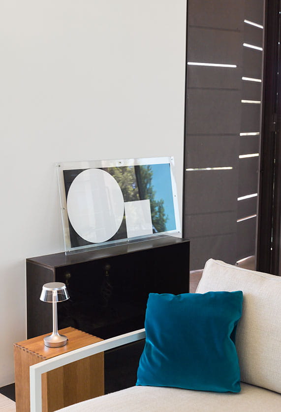 Portable lamp BON JOUR UNPLUGGED white with transparent shade