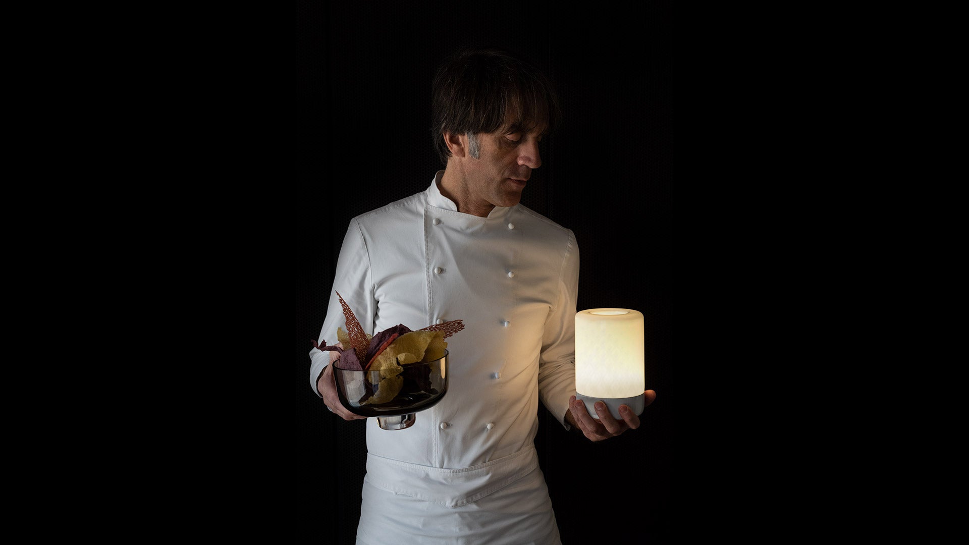 Portable Lamp BONTA BOWL white with yellow