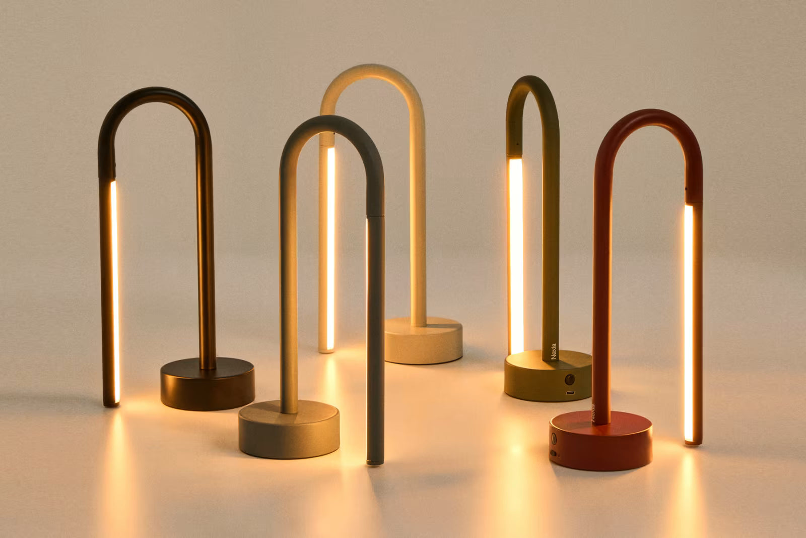 Portable lamp BOW light gray