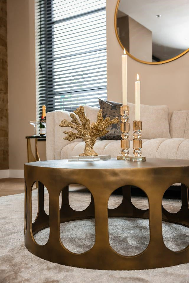 DU PONT side table antique gold