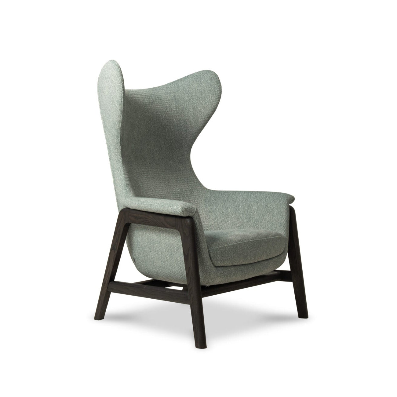 BUTTERFLY upholstered armchair with wooden base