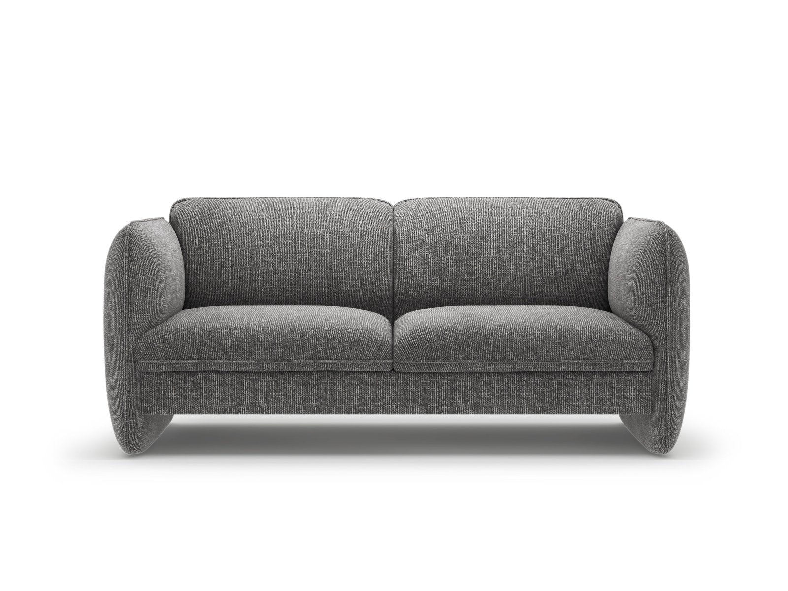 2-seater Sofa GEORGIA dark gray chenille