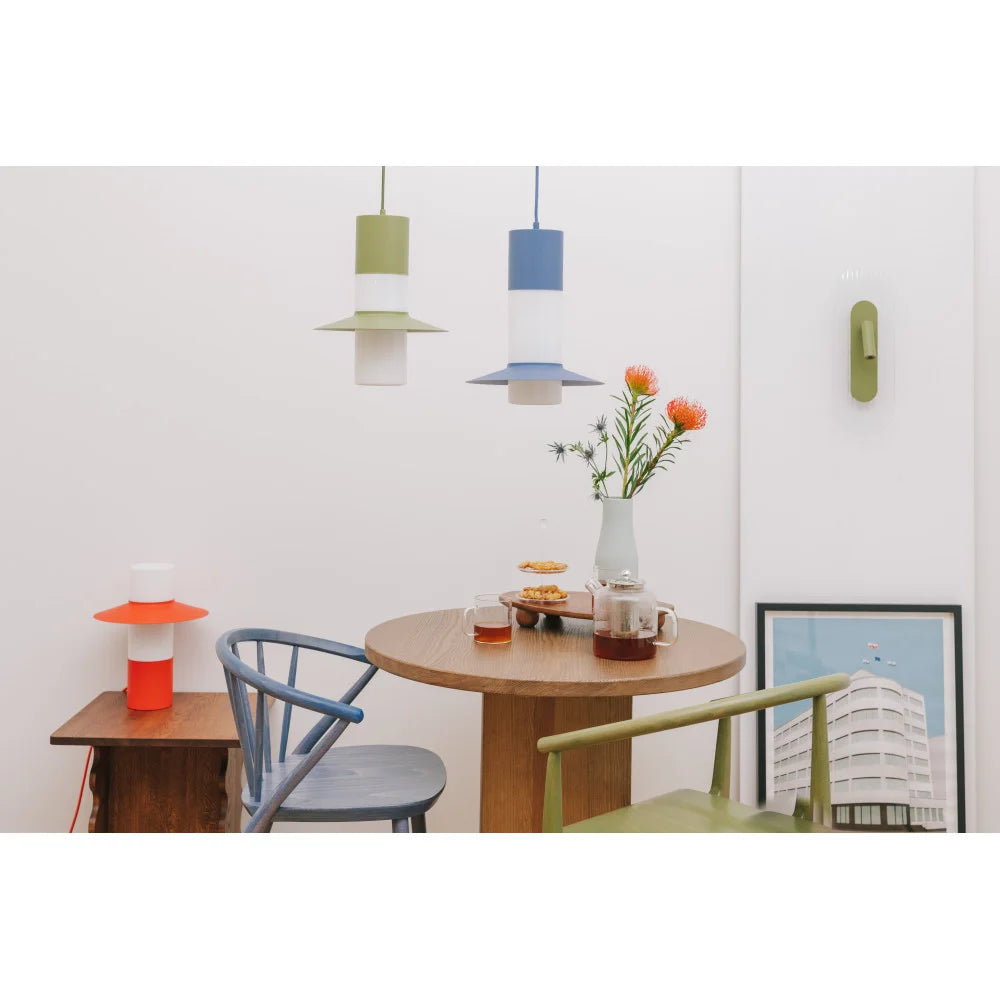 CAPONIO pendant lamp in red-orange