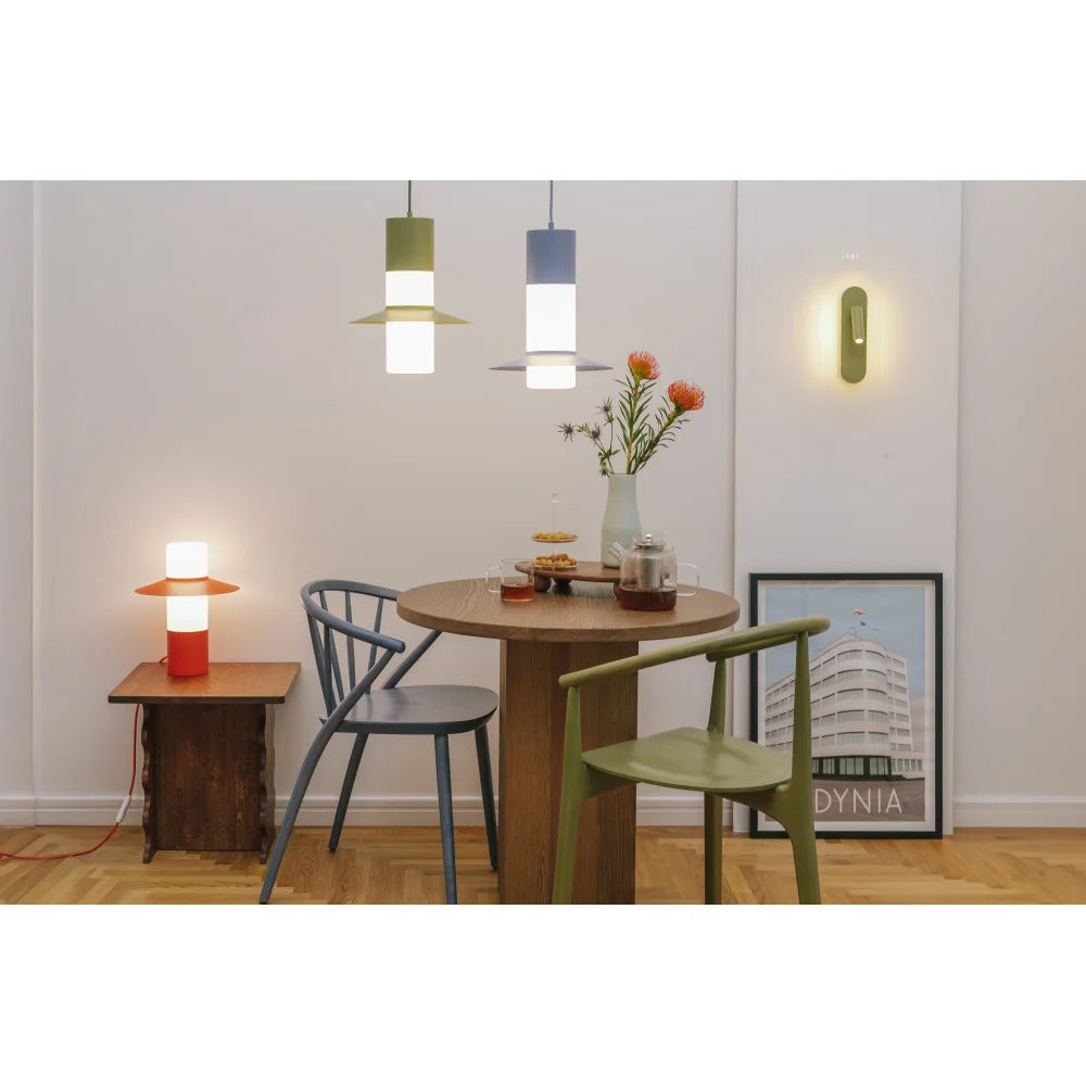 CAPONIO pendant lamp in red-orange