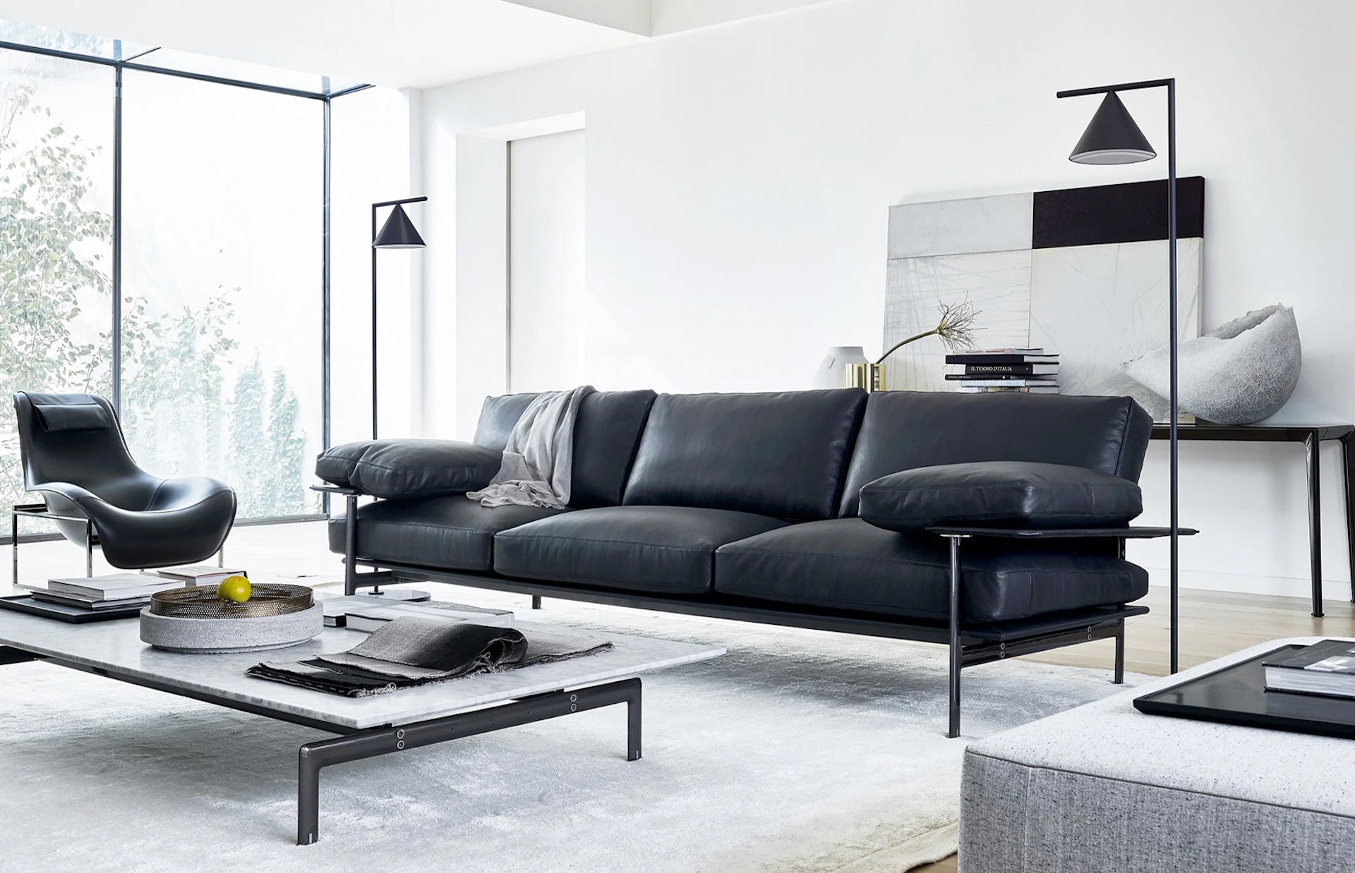 Captain Flint Gray Floor Lamp