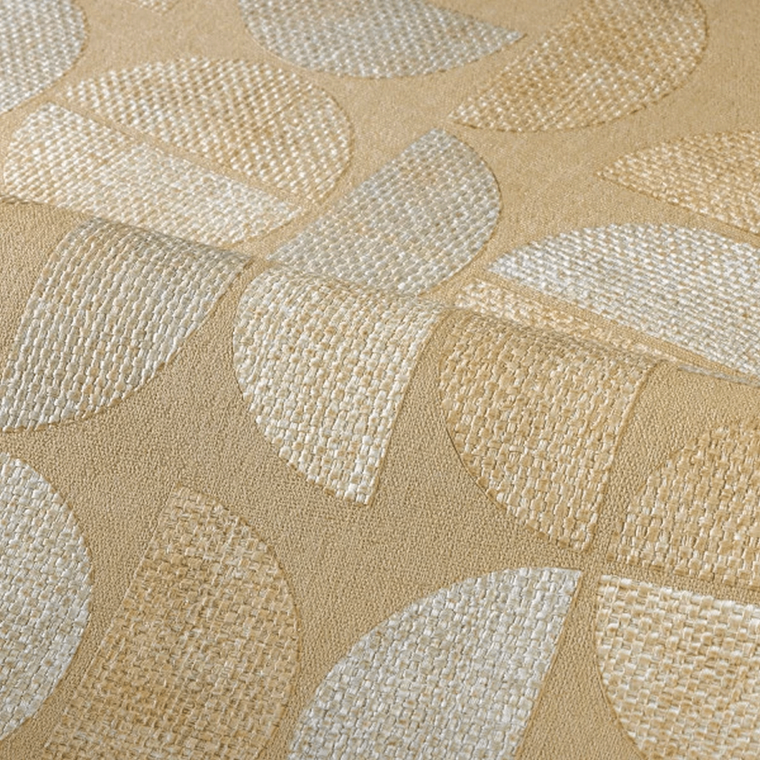 Strukturierte Vinyltapete mit geometrischem Muster DUALIS - TRAVERTIN beige
