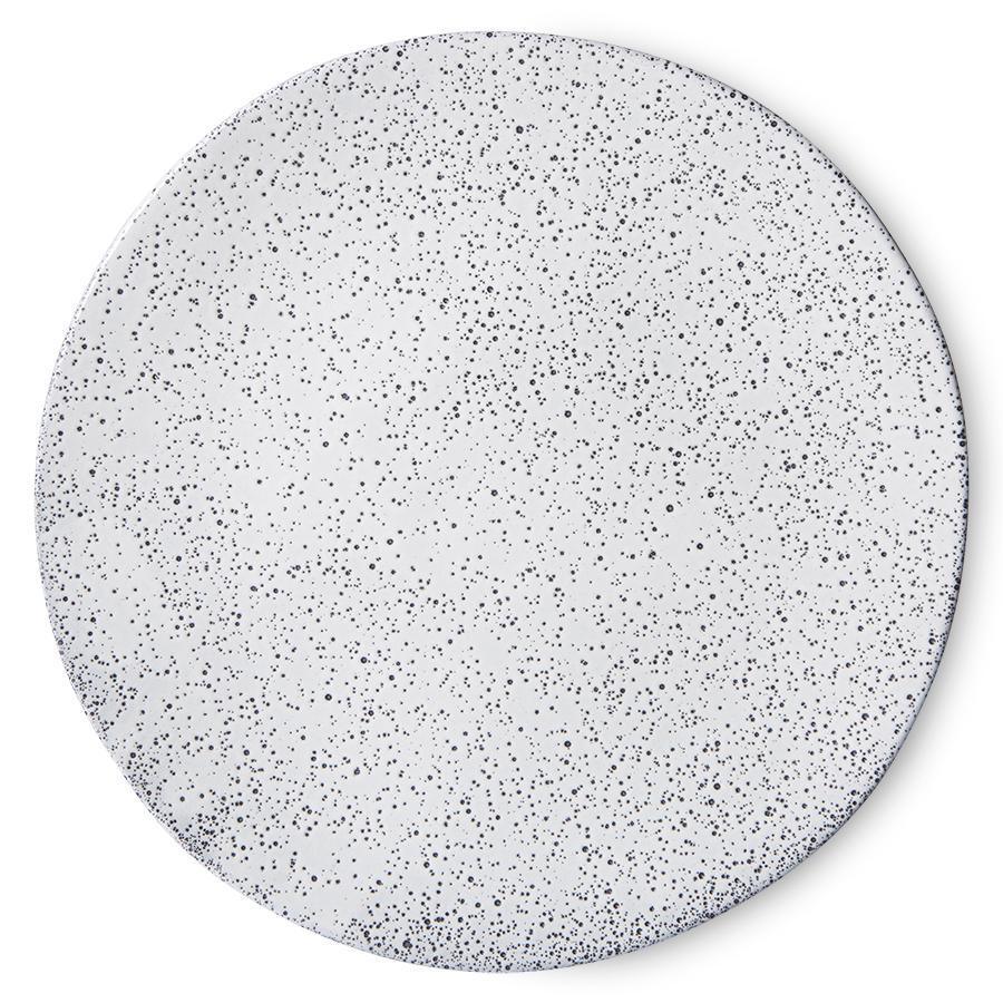 Ceramiczny talerz obiadowy Bold&Basic kremowy 2 sztuki HKliving Eye on Design