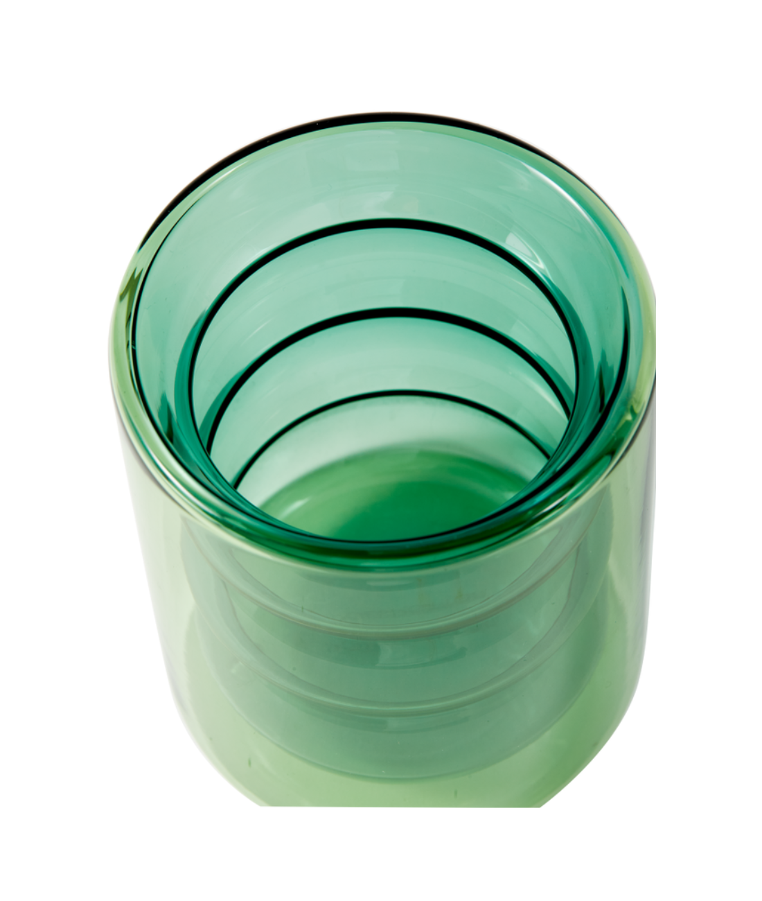 CHUBBY dark green glass set