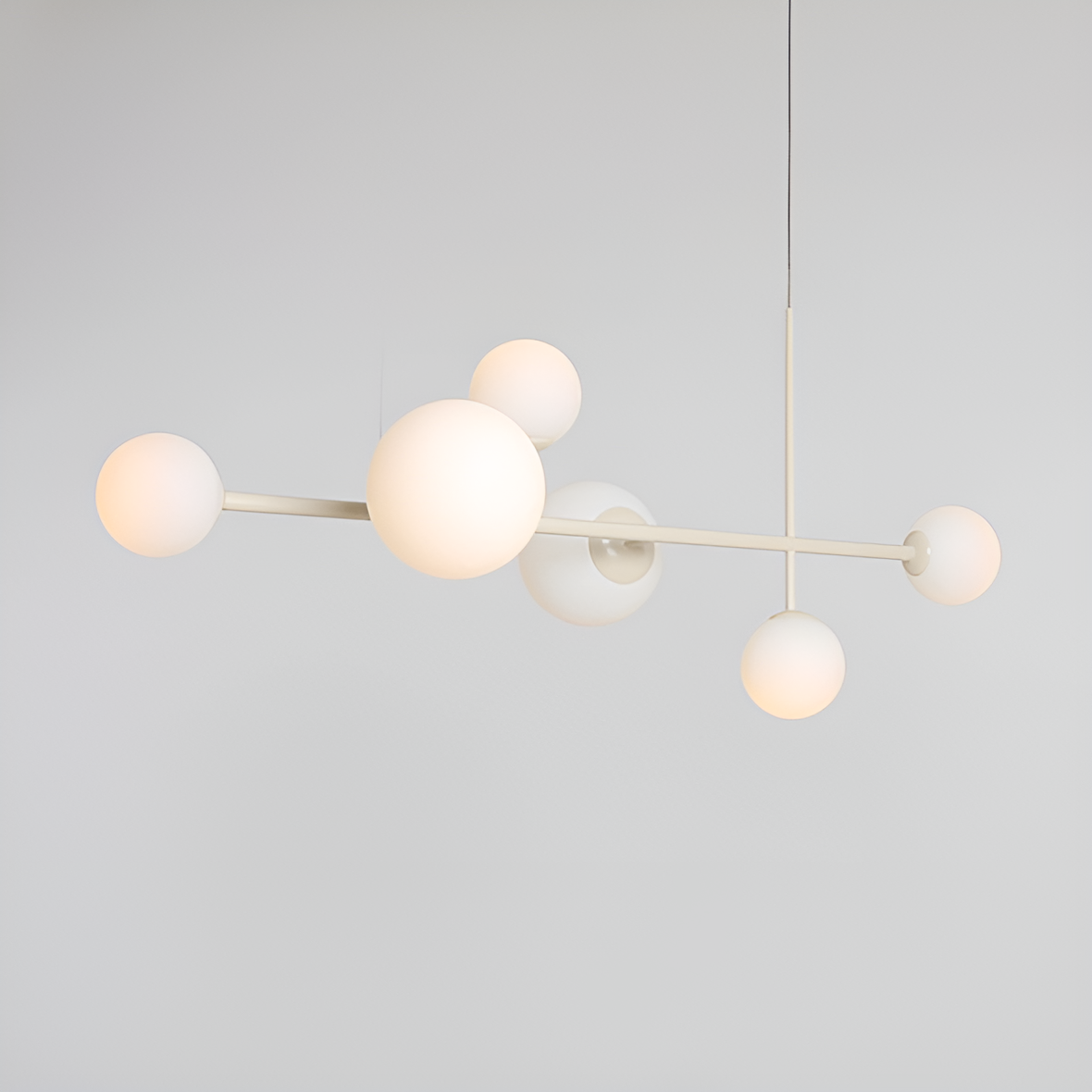 DIONE HEXA cremefarbene Pendelleuchte