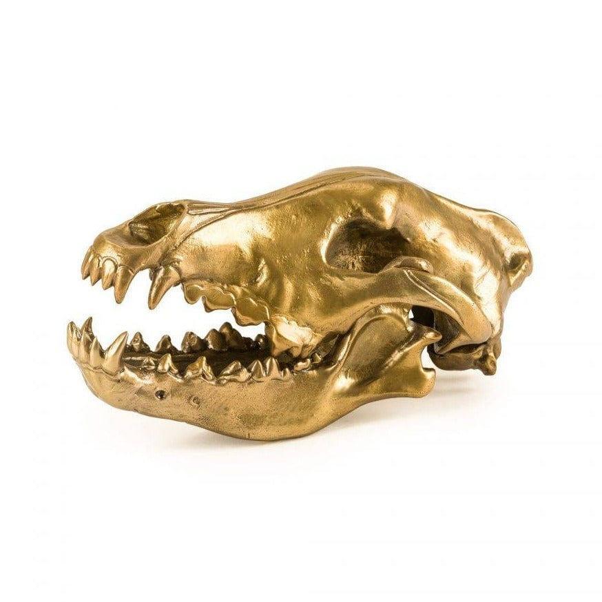 Dekoracja WUNDERKAMMER WOLF SKULL złoty Seletti Eye on Design