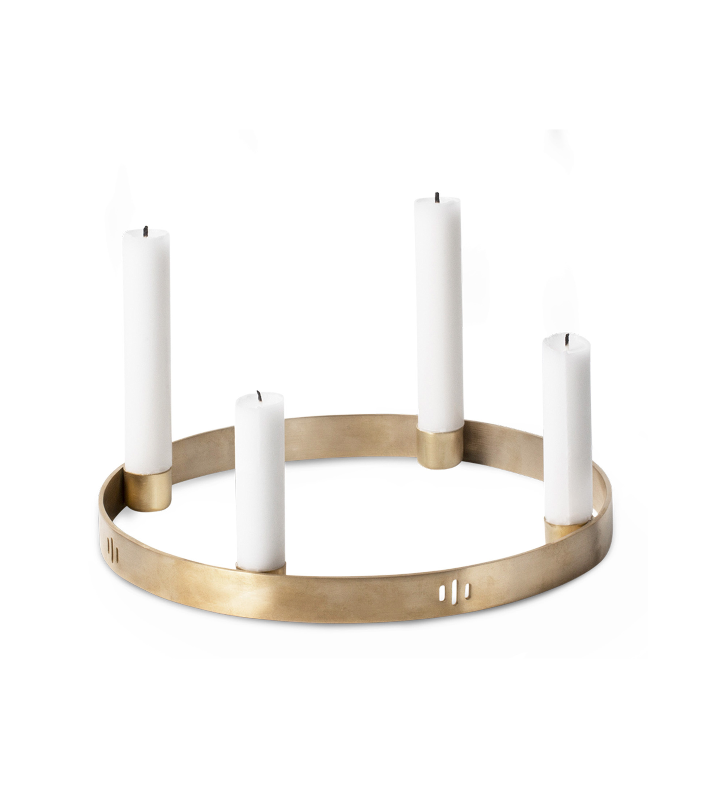 CIRCLE brass candlestick