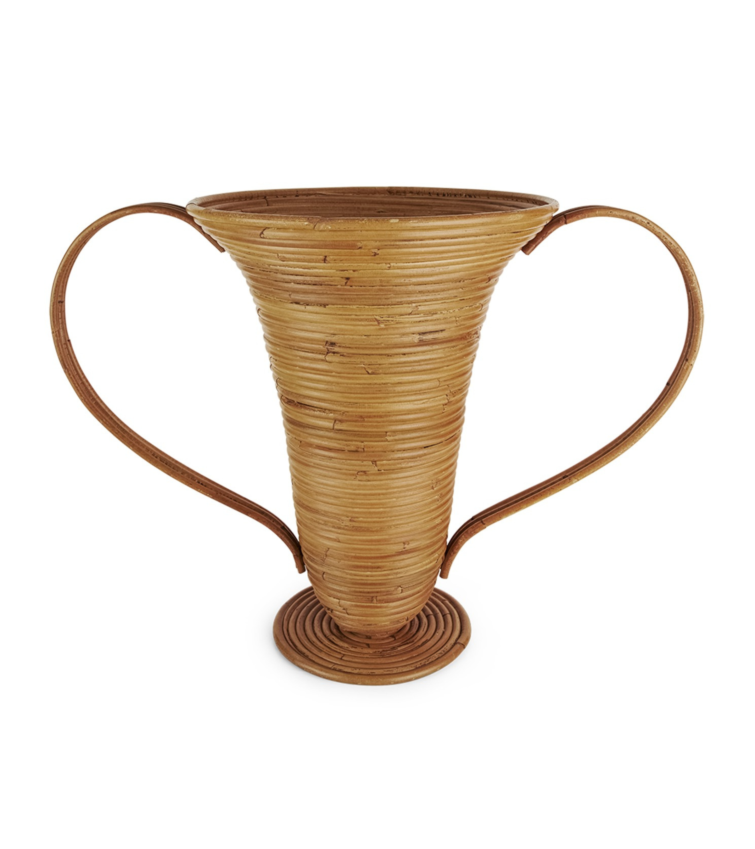 AMPHORA Vase dunkelbraunes Rattan