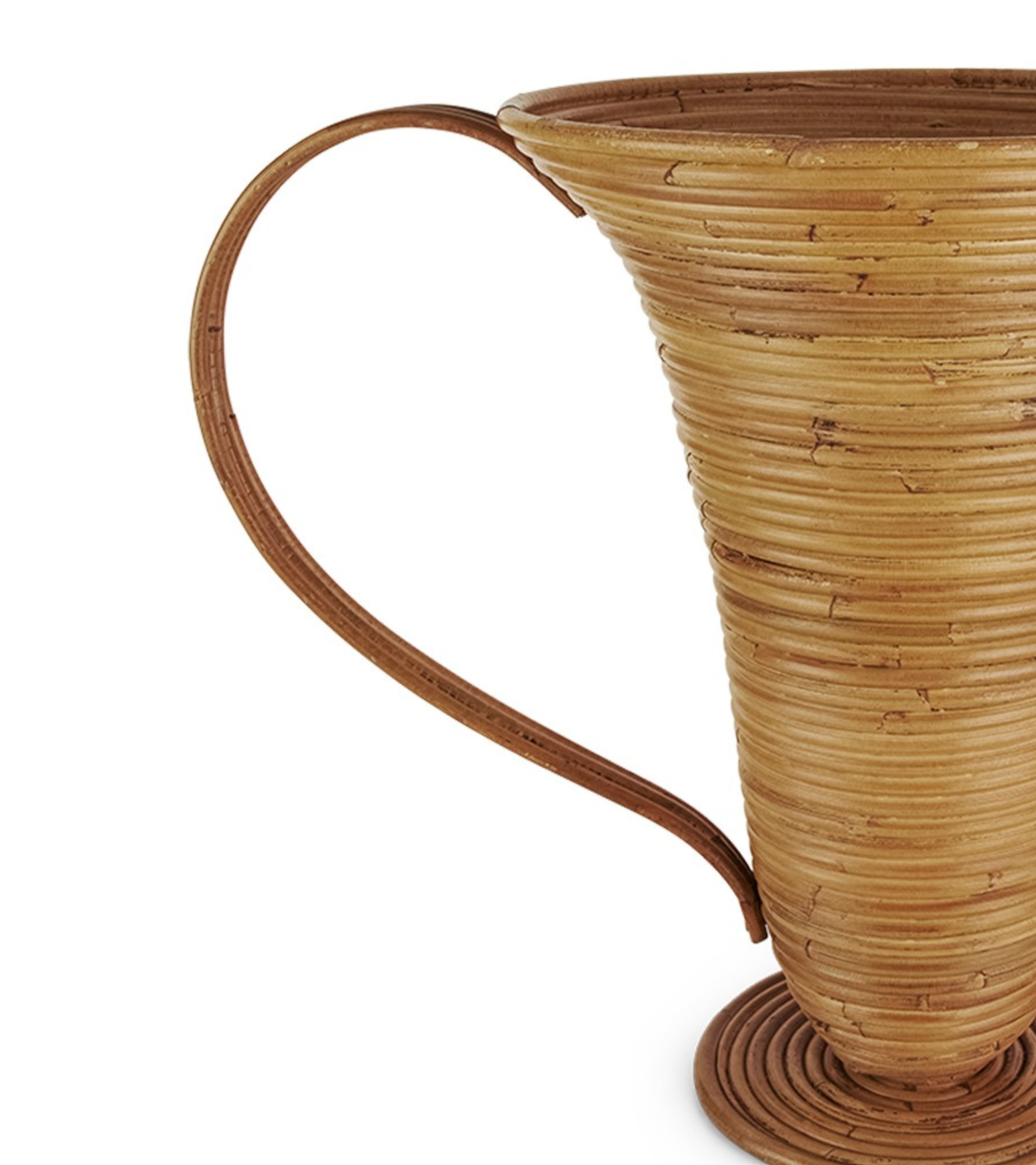 AMPHORA Vase dunkelbraunes Rattan