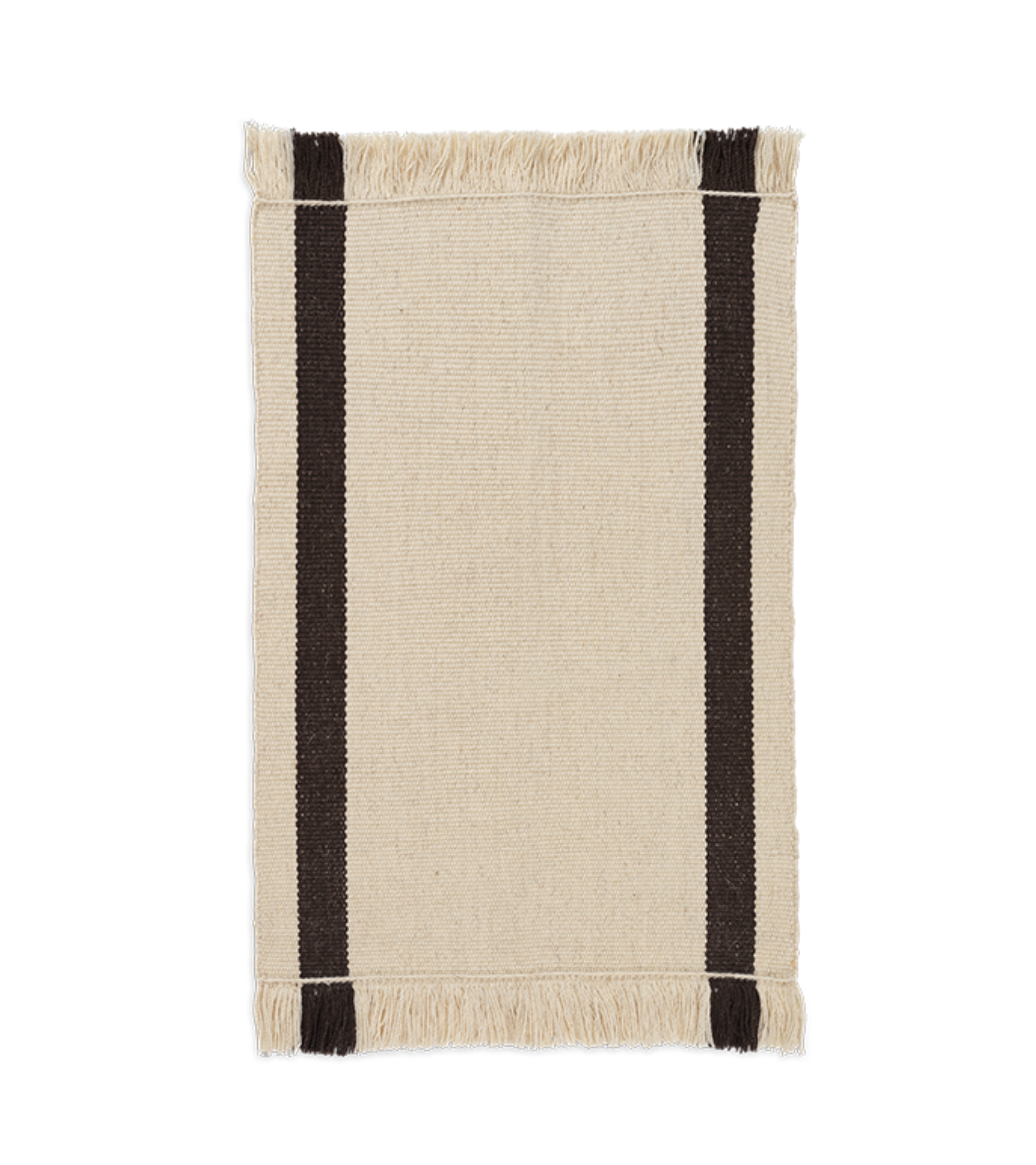 CALM KELIM rug broken white with brown