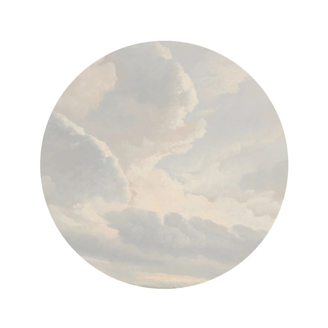 Circular Mural DOTS - CLOUDY SKY warm gray