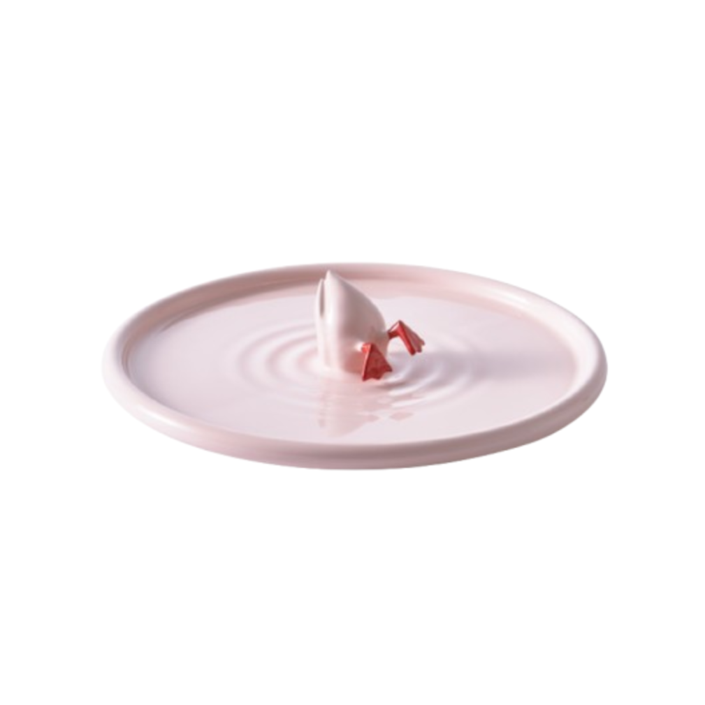 DIVING DUCK light pink plate
