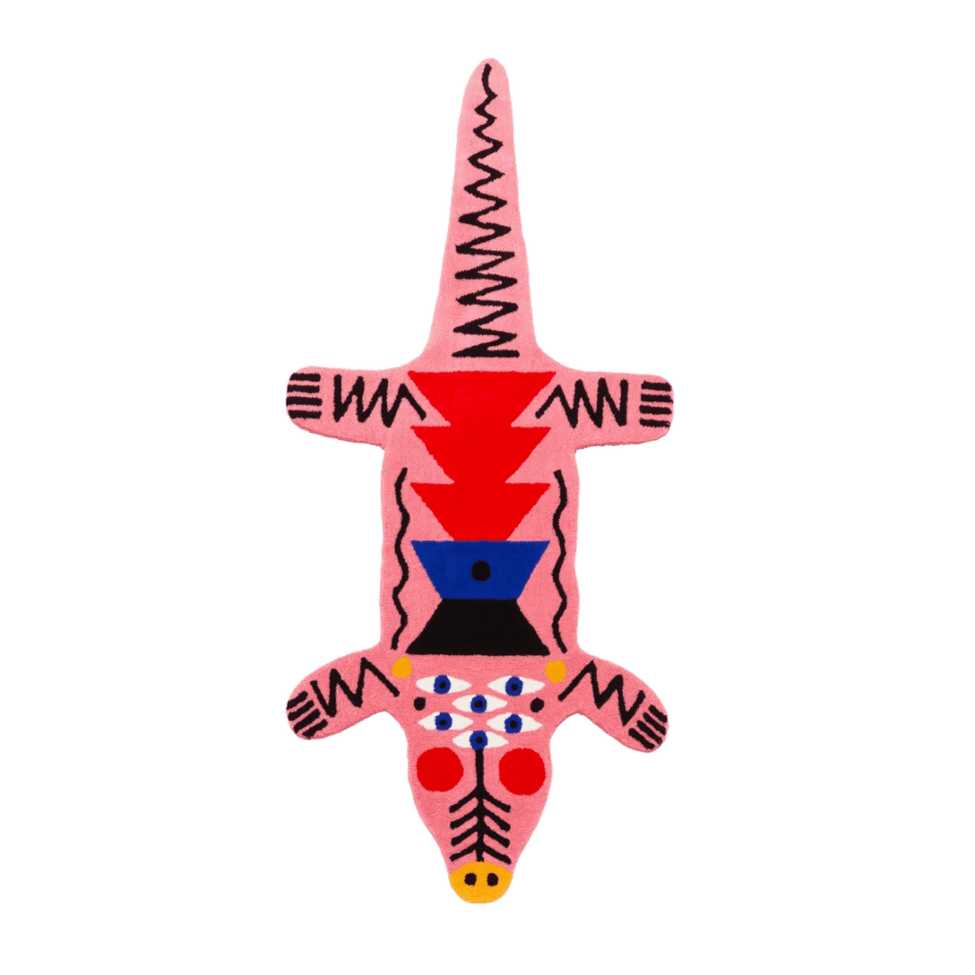 Dywan CROCOPINK różowy Qeeboo Eye on Design