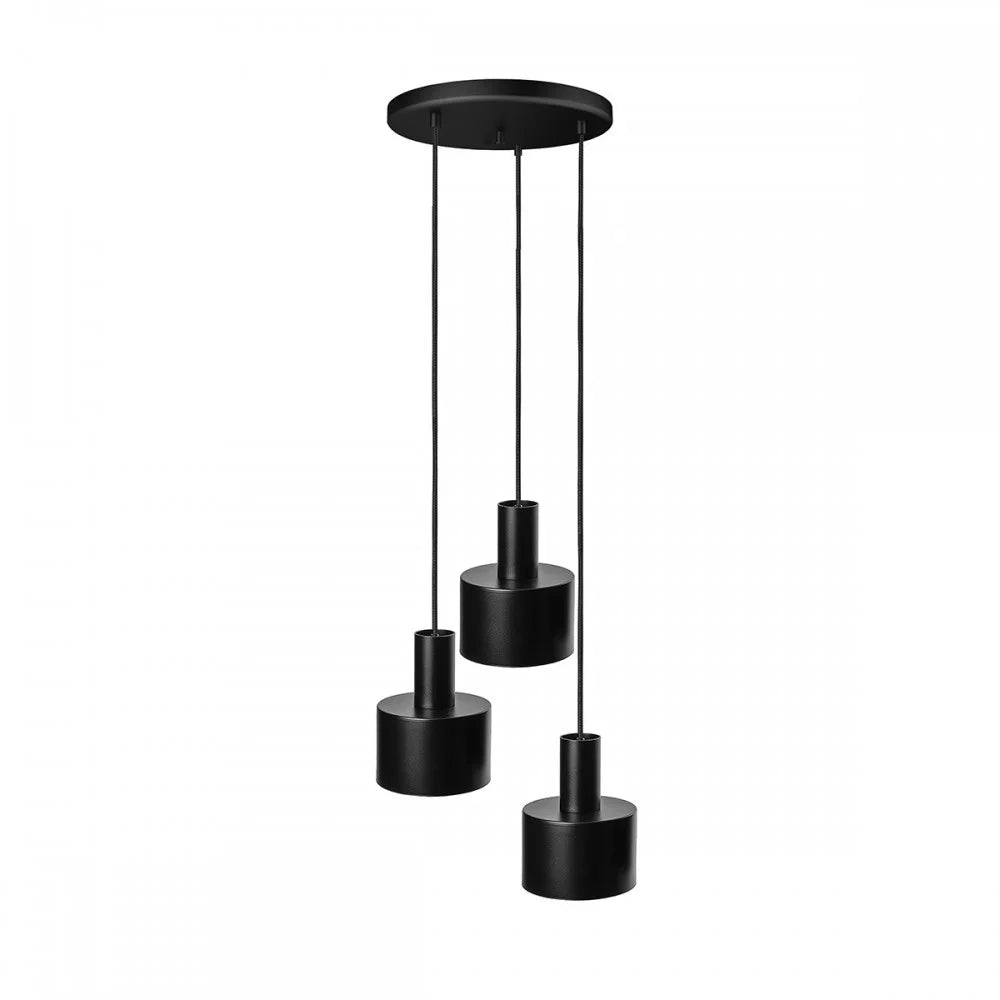 ENKEL 3P black pendant lamp