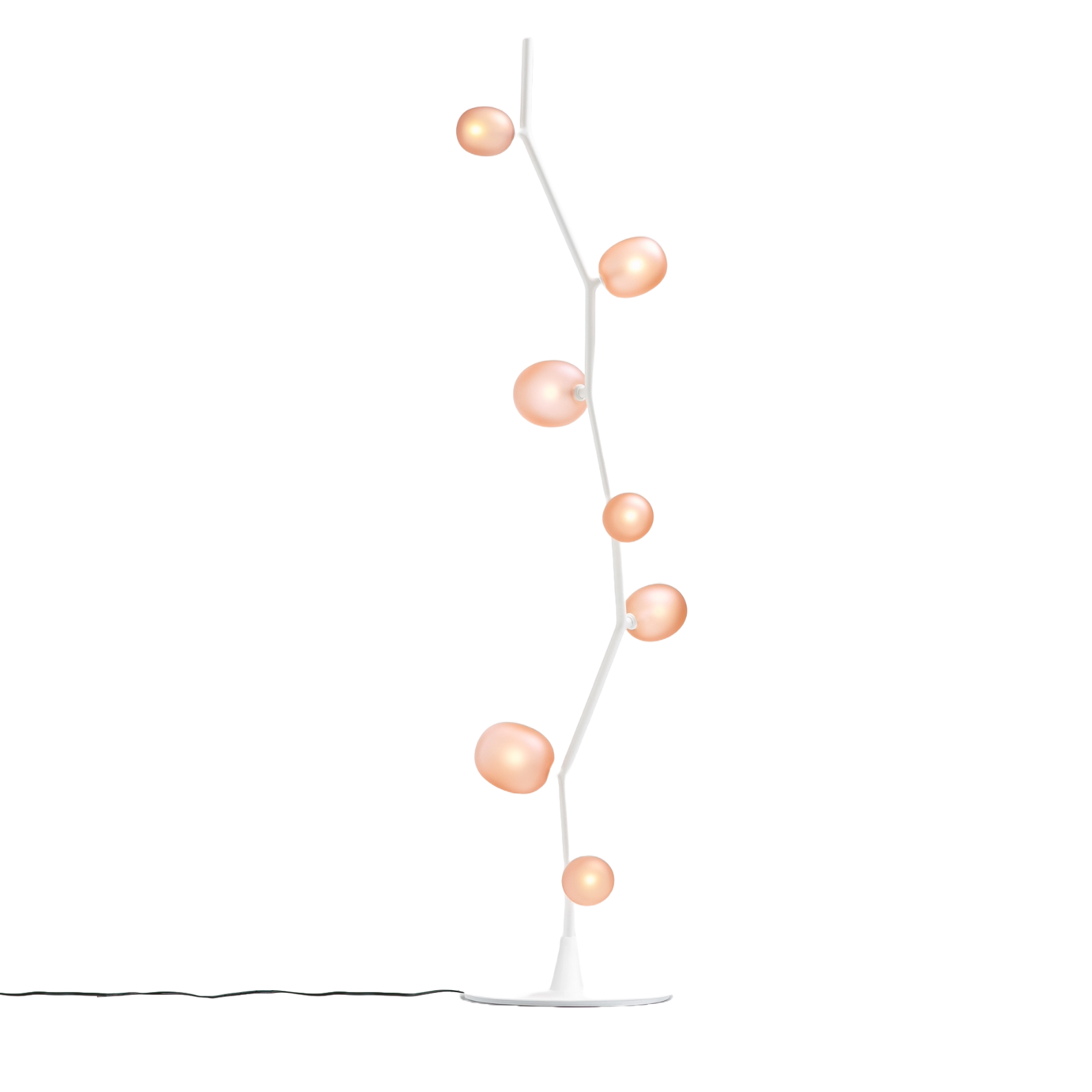 Efeu -Stehlampe Mattglas