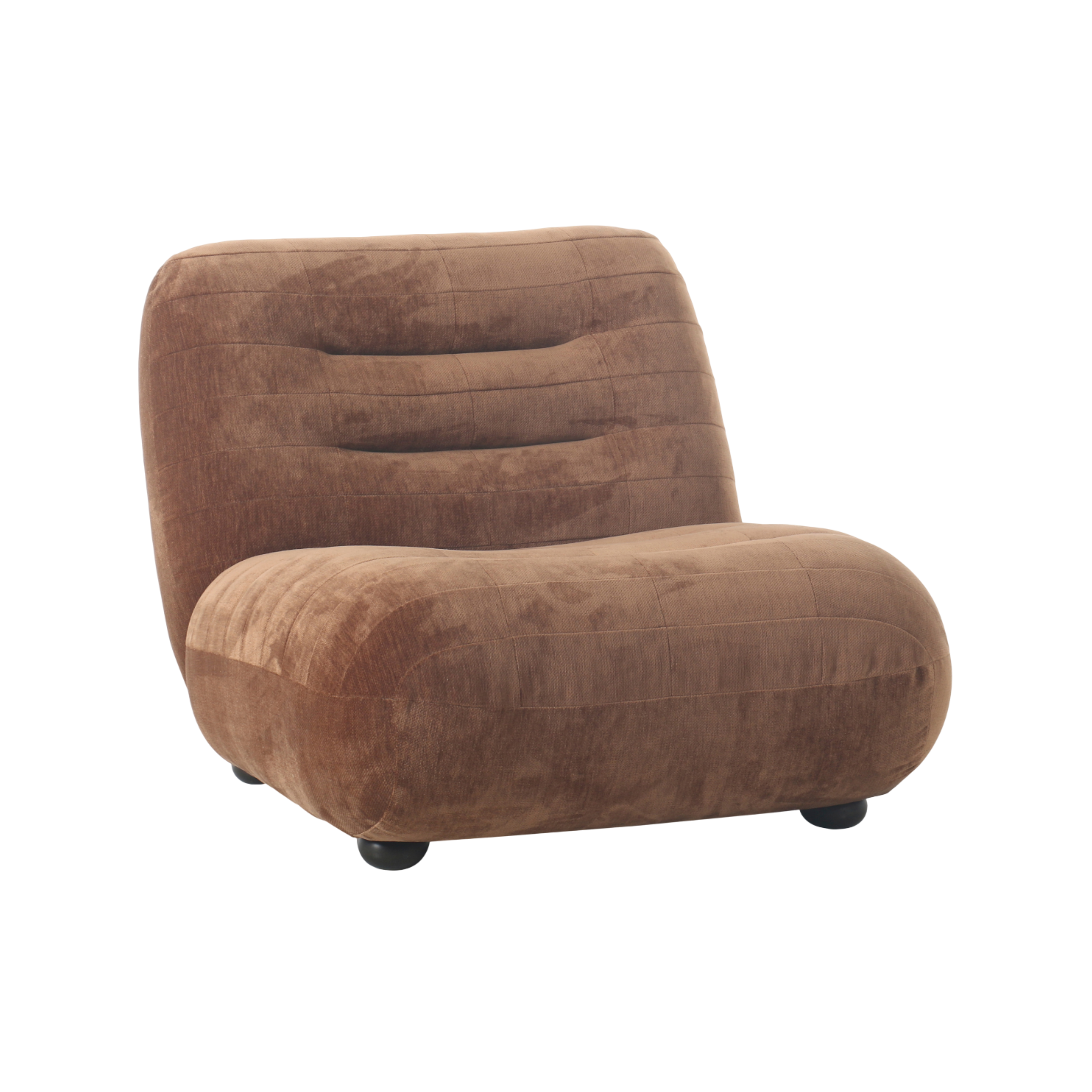 Sessel WYATT cognac Samt