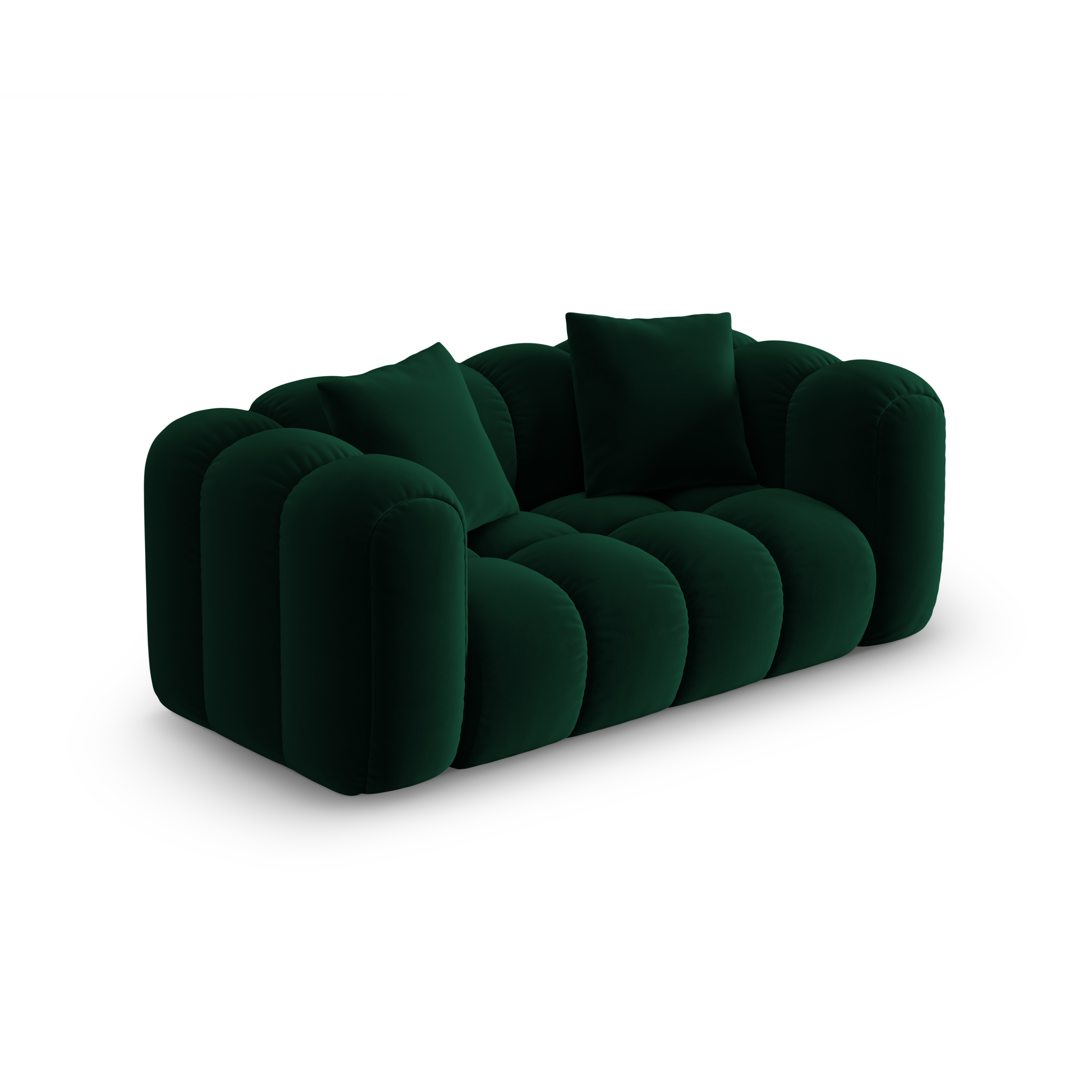 Velvet 2-Seater Sofa ASTRO Bottle Green