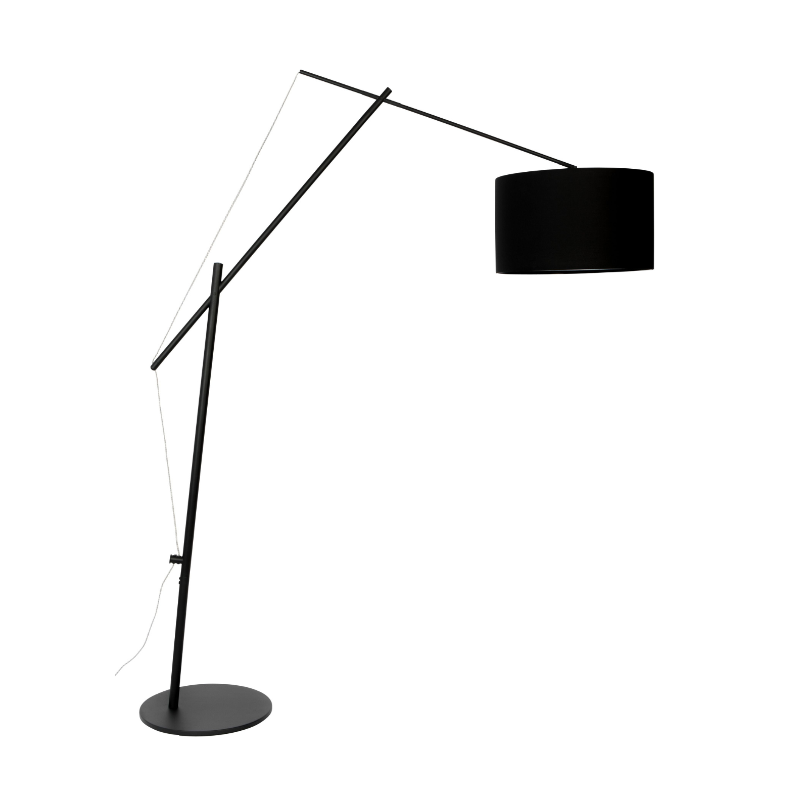 Stehlampe mit Arm TOKIO schwarz