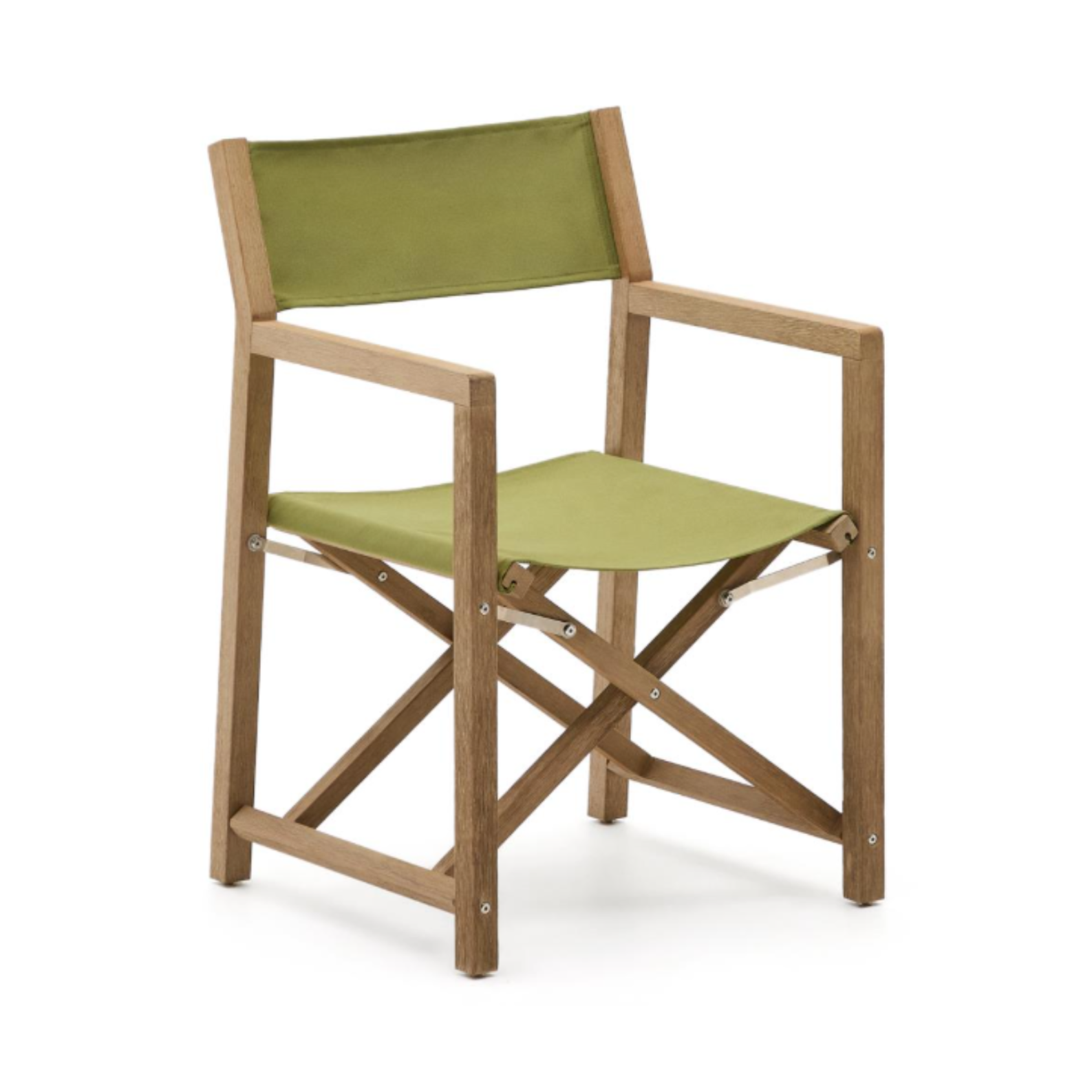 Vilara Zielony external chair with an acacia base