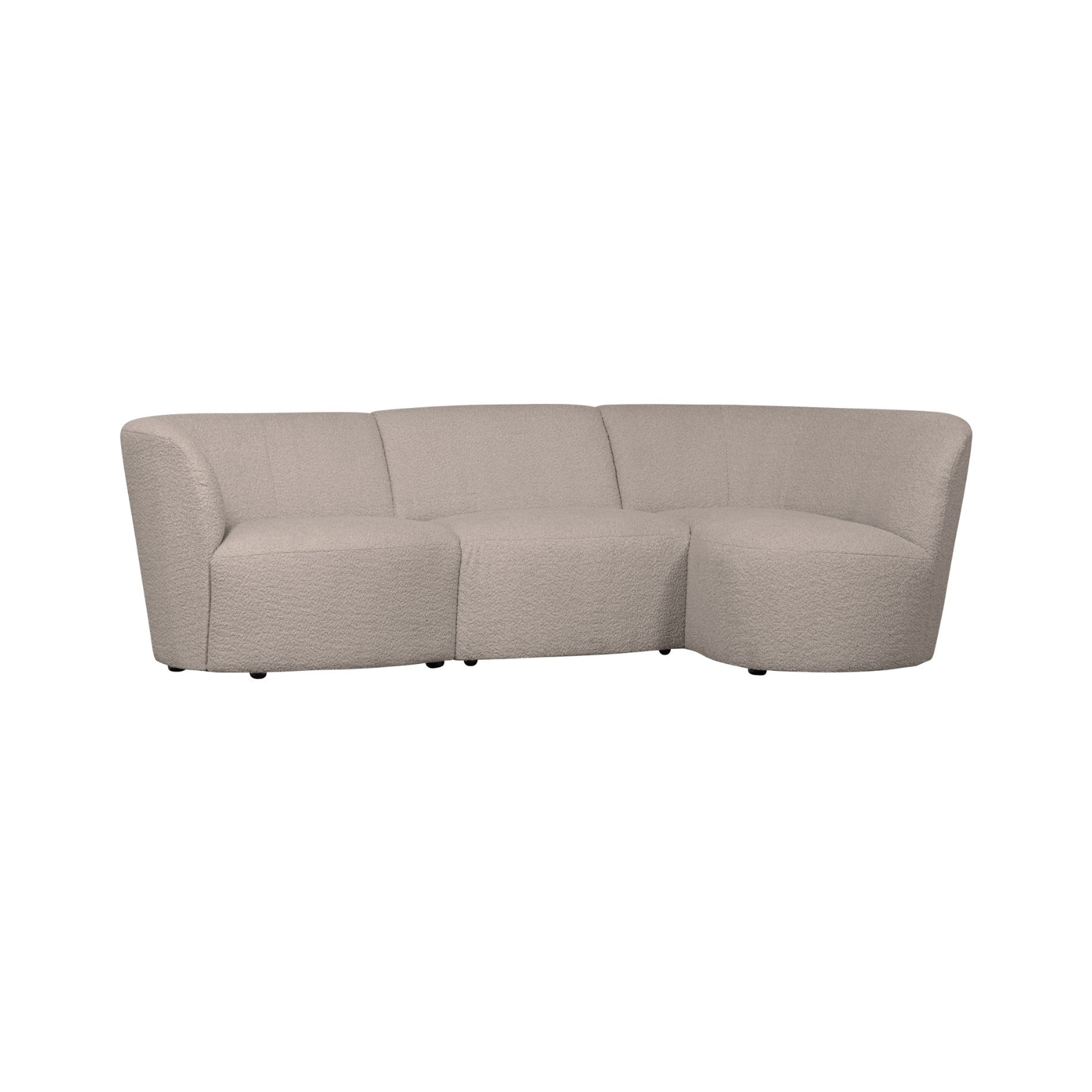 Right -sided corner Coco sand boucle