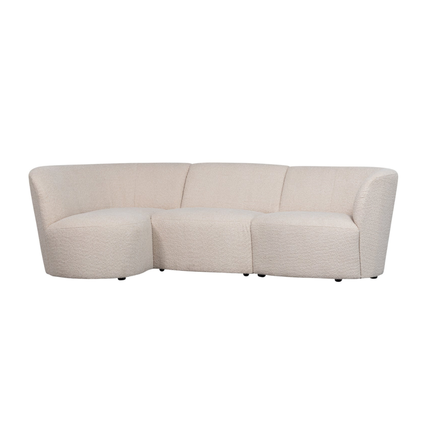 Left -hand corner Coco cream boucle