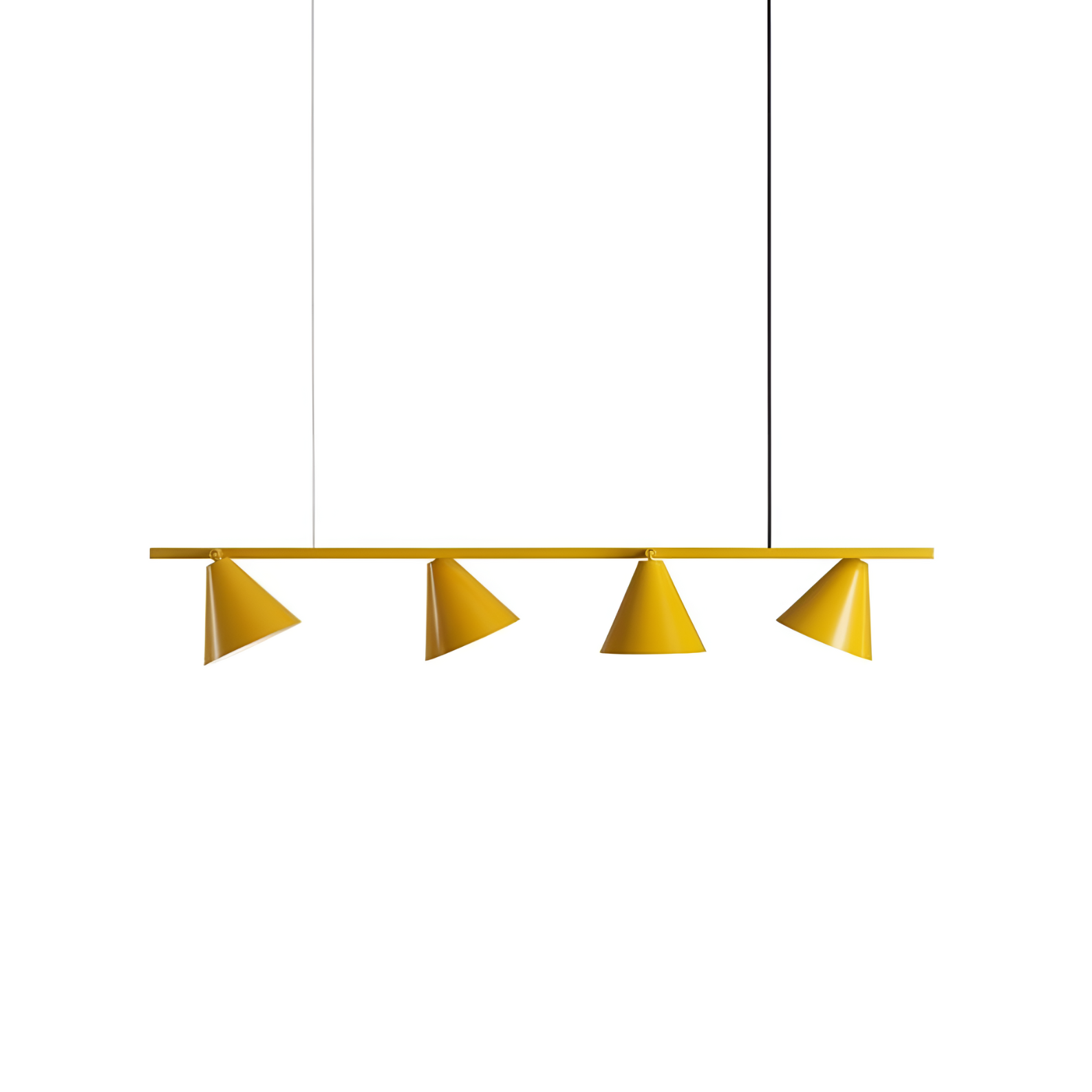 FORM QUATRO senffarbene Pendelleuchte