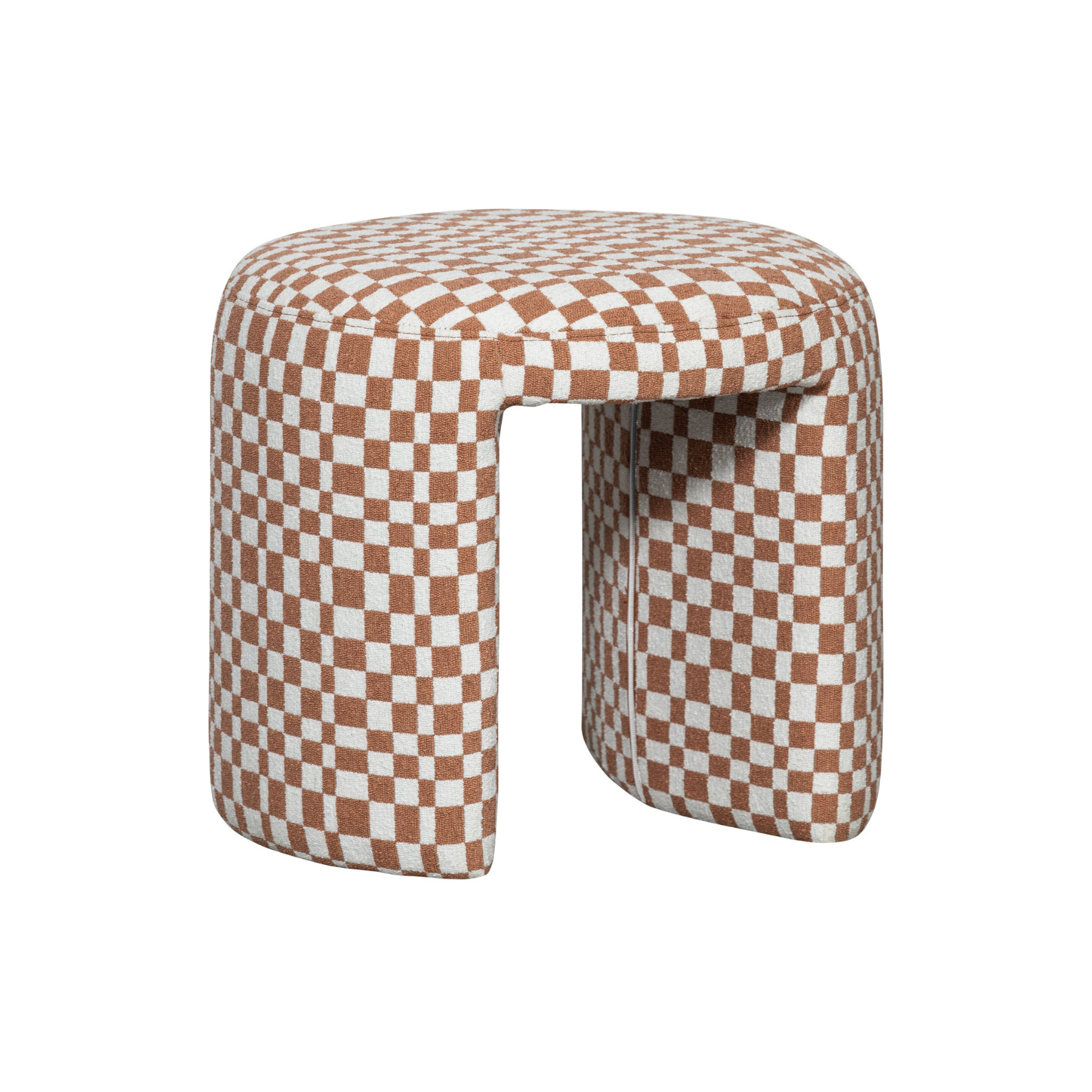 Charlie cream stool with orange