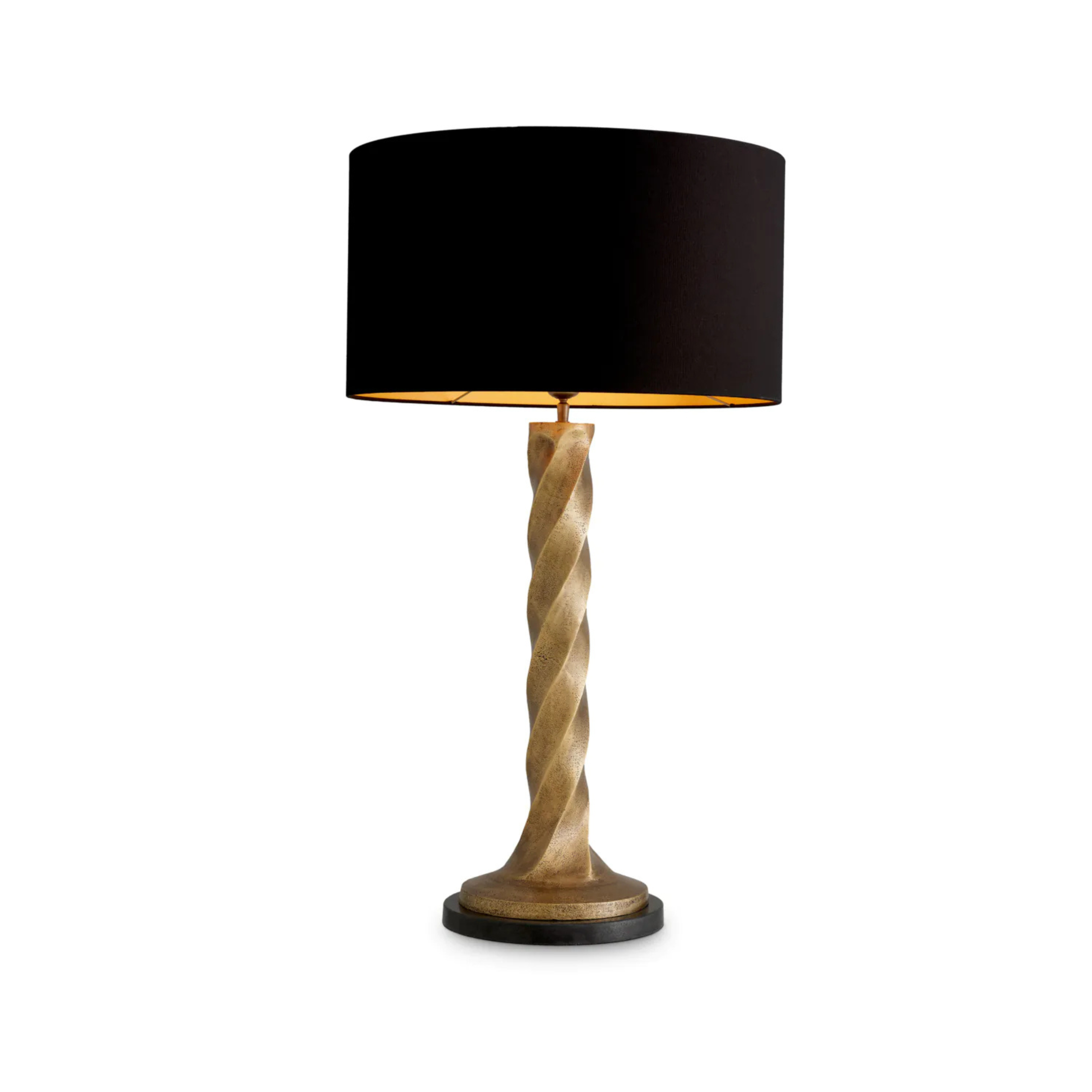 Tischlampe COSTANZA antikgold mit Granitbasis
