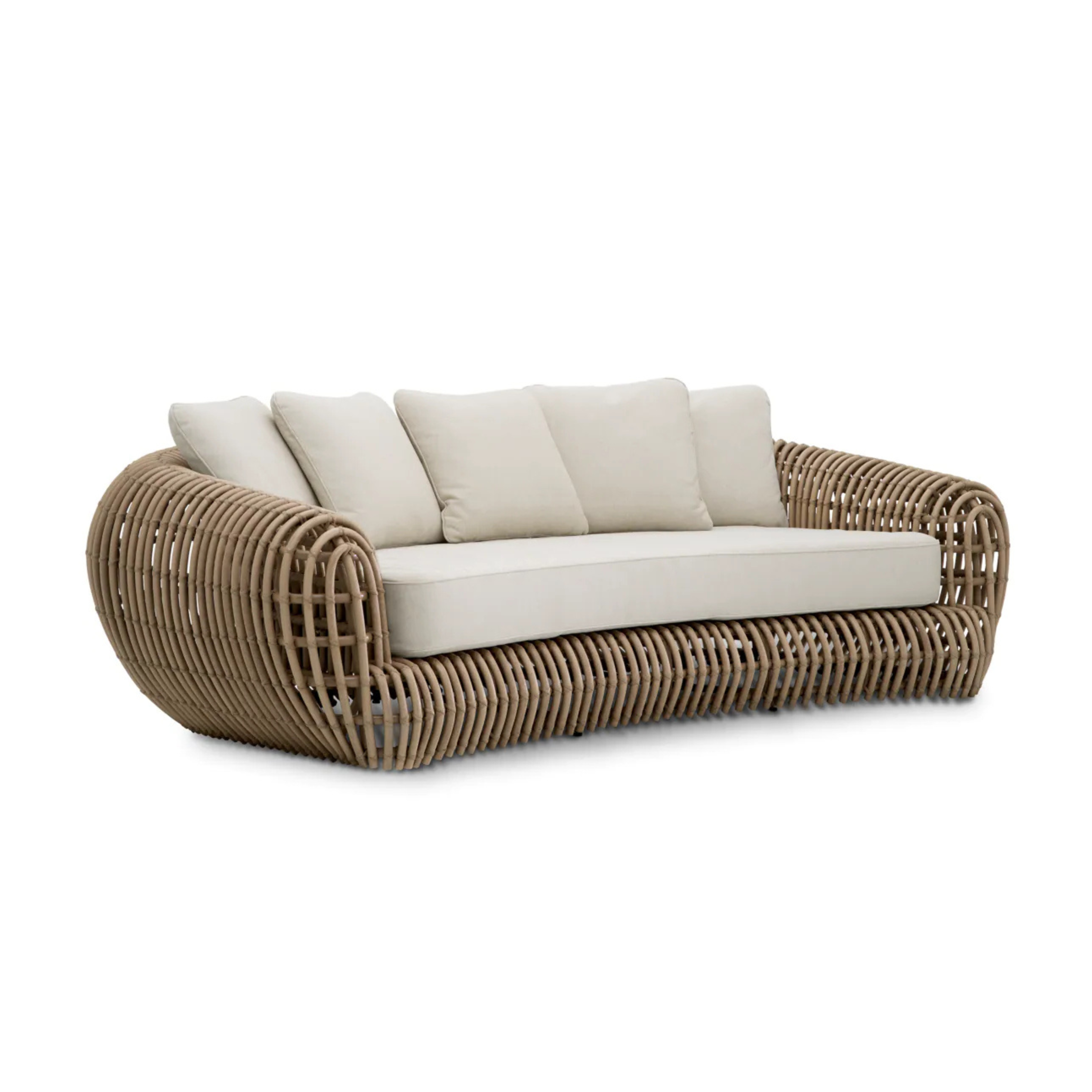Sofa für den Außenbereich SIDERNO aus synthetischem Rattan
