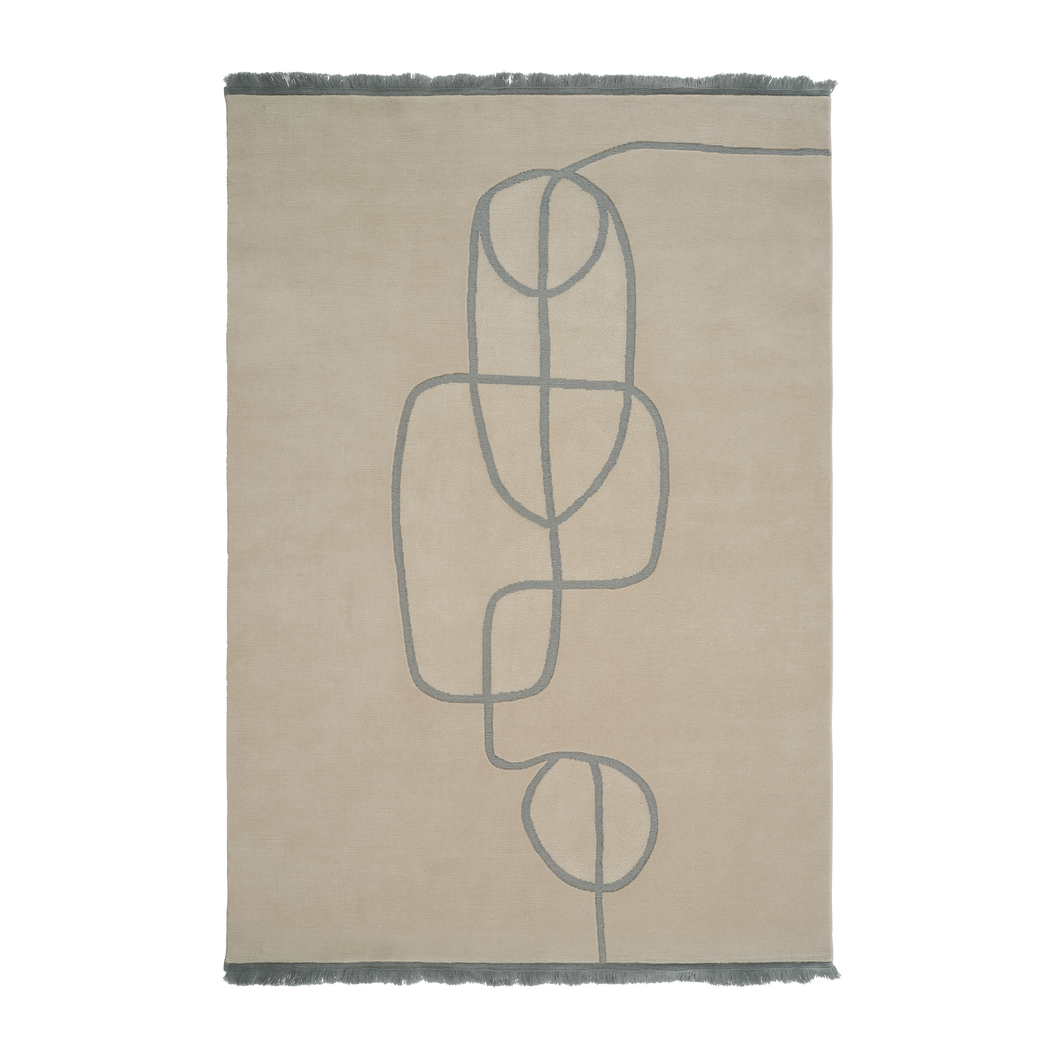Teppich LINEAL FLOW beige mit Grau
