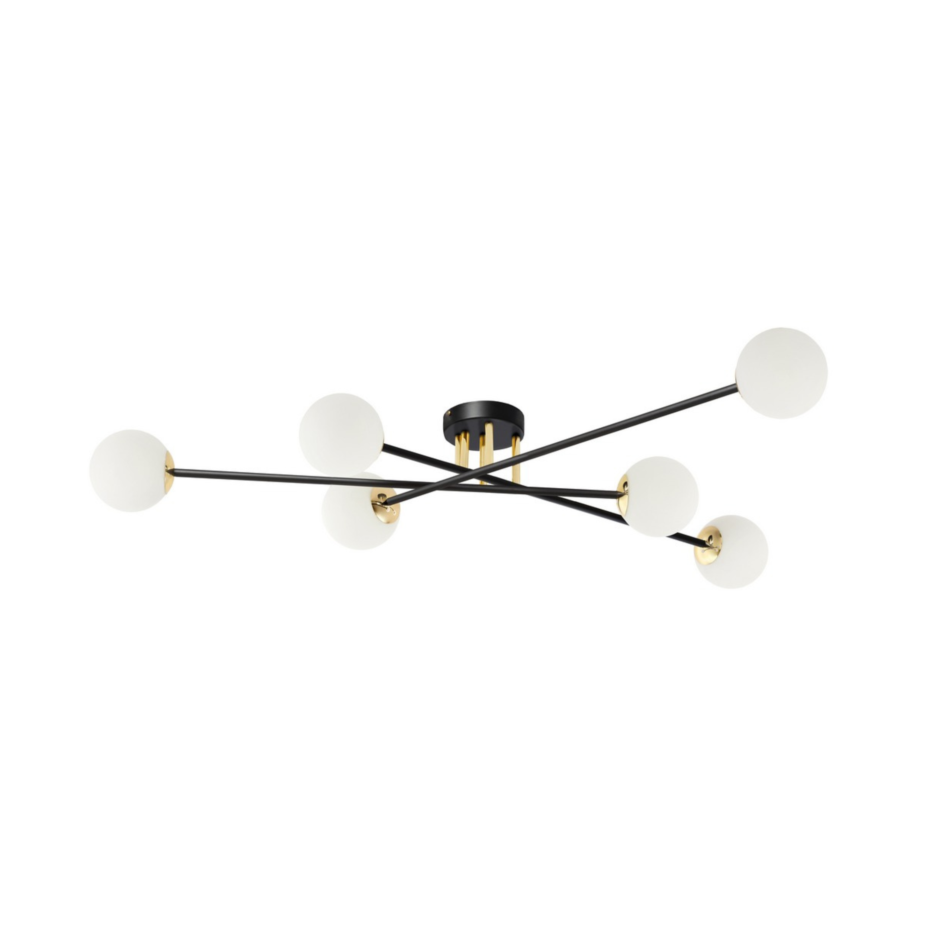 ASTRA 6 ceiling lamp black with gold
