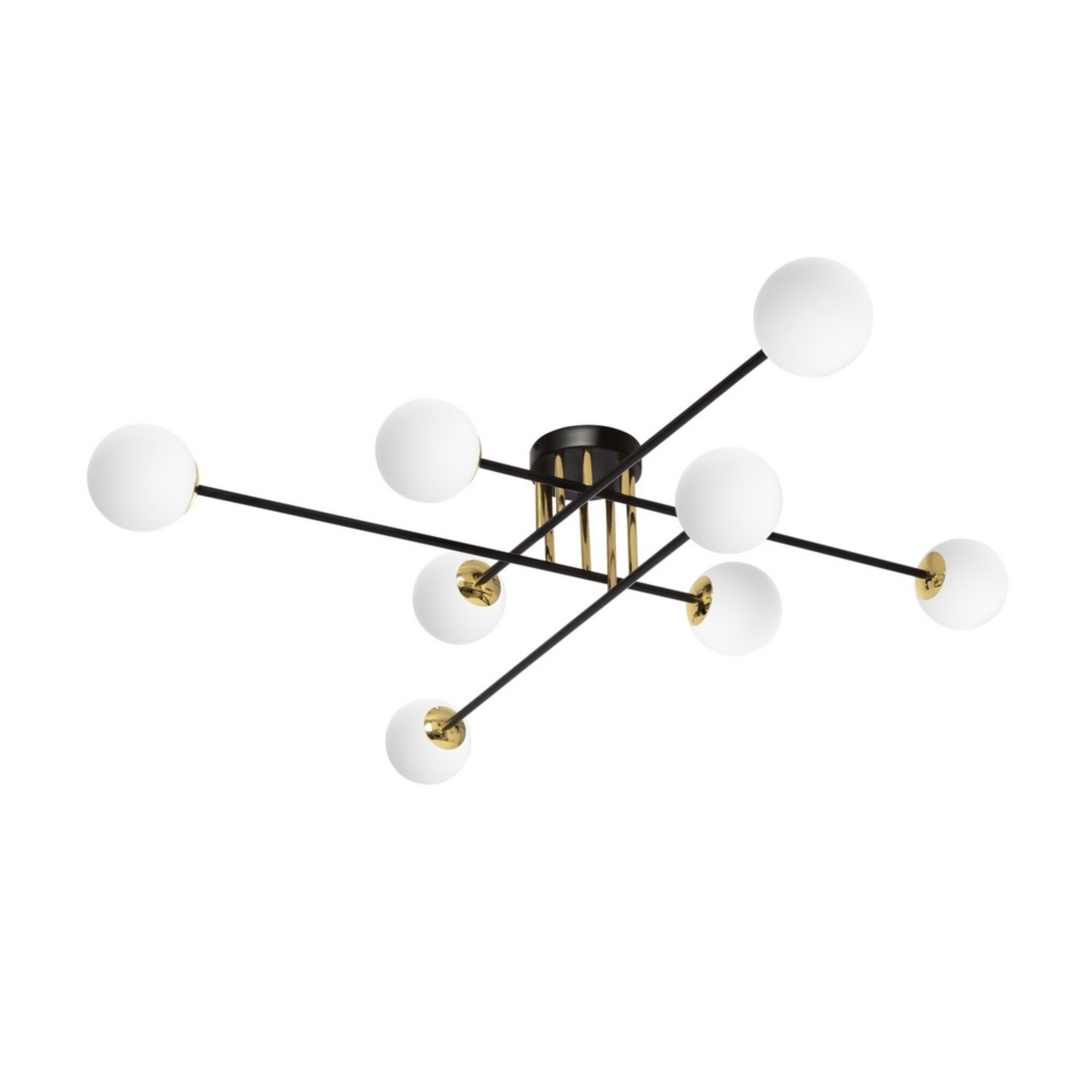 ASTRA 8 ceiling lamp black with gold