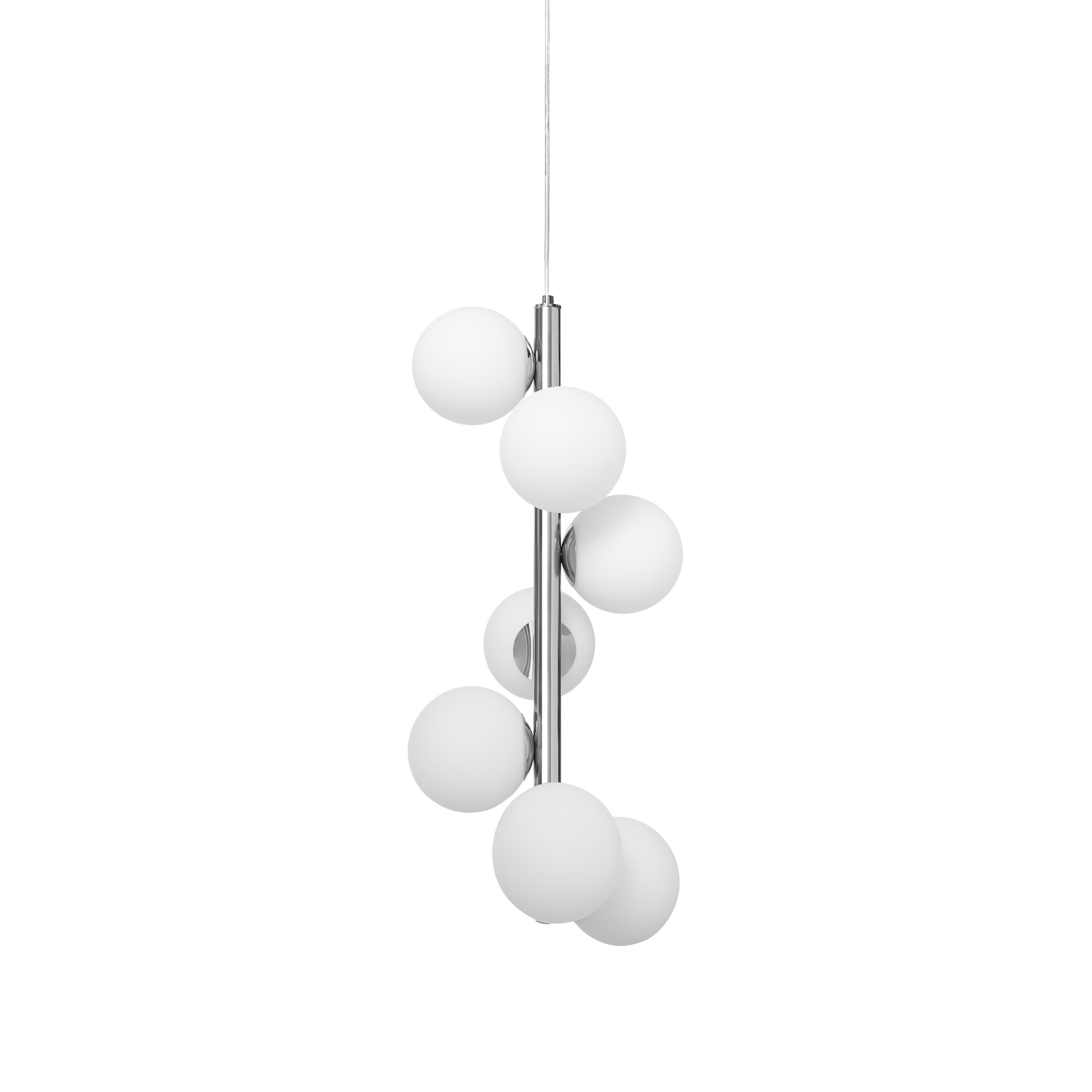CUMULUS VERTICAL chrome pendant lamp