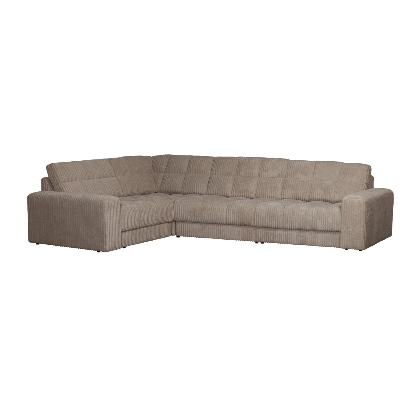 Left Corner Sofa SECOND DATE Brown Corduroy