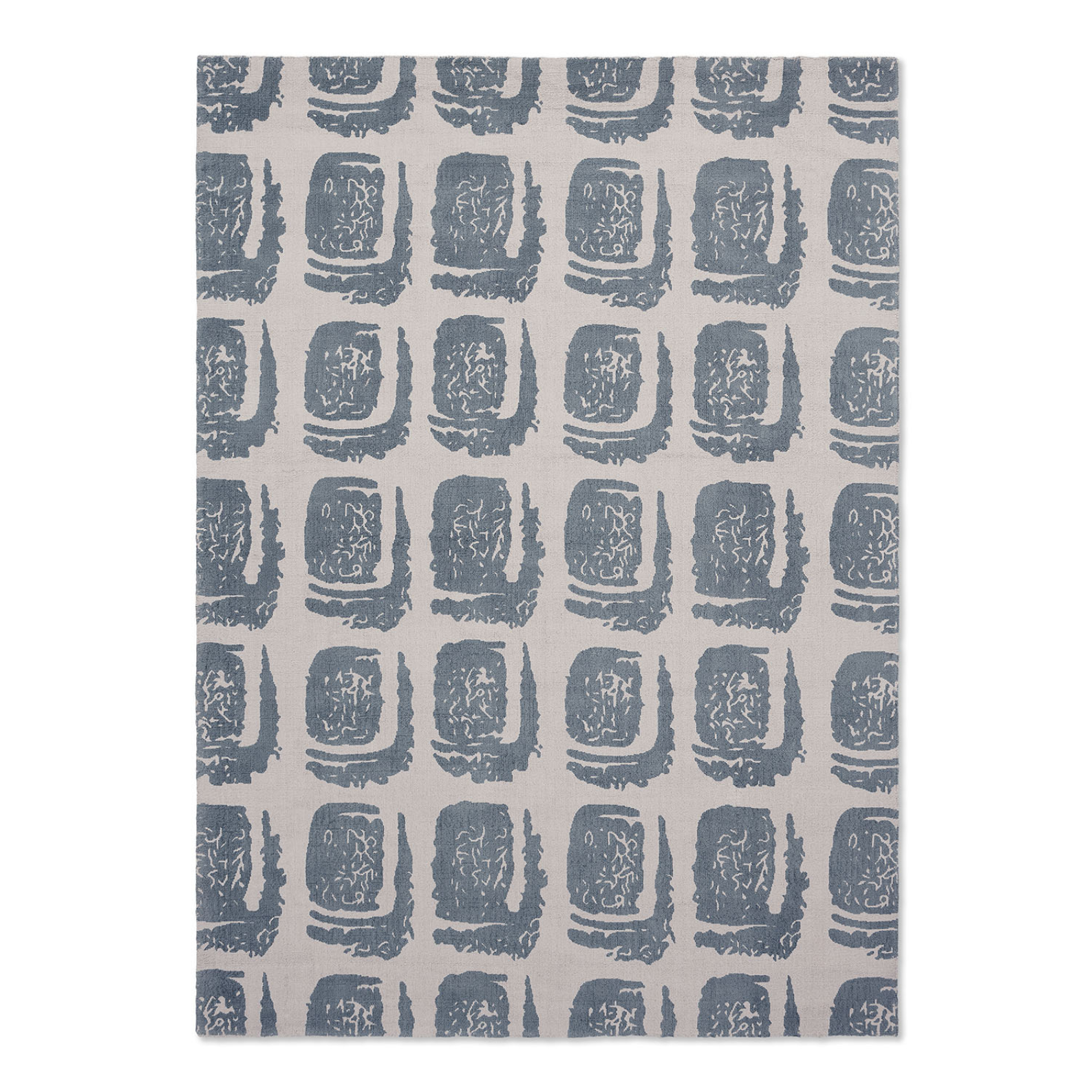 WOODBLOCK GREY Teppich beige-grau
