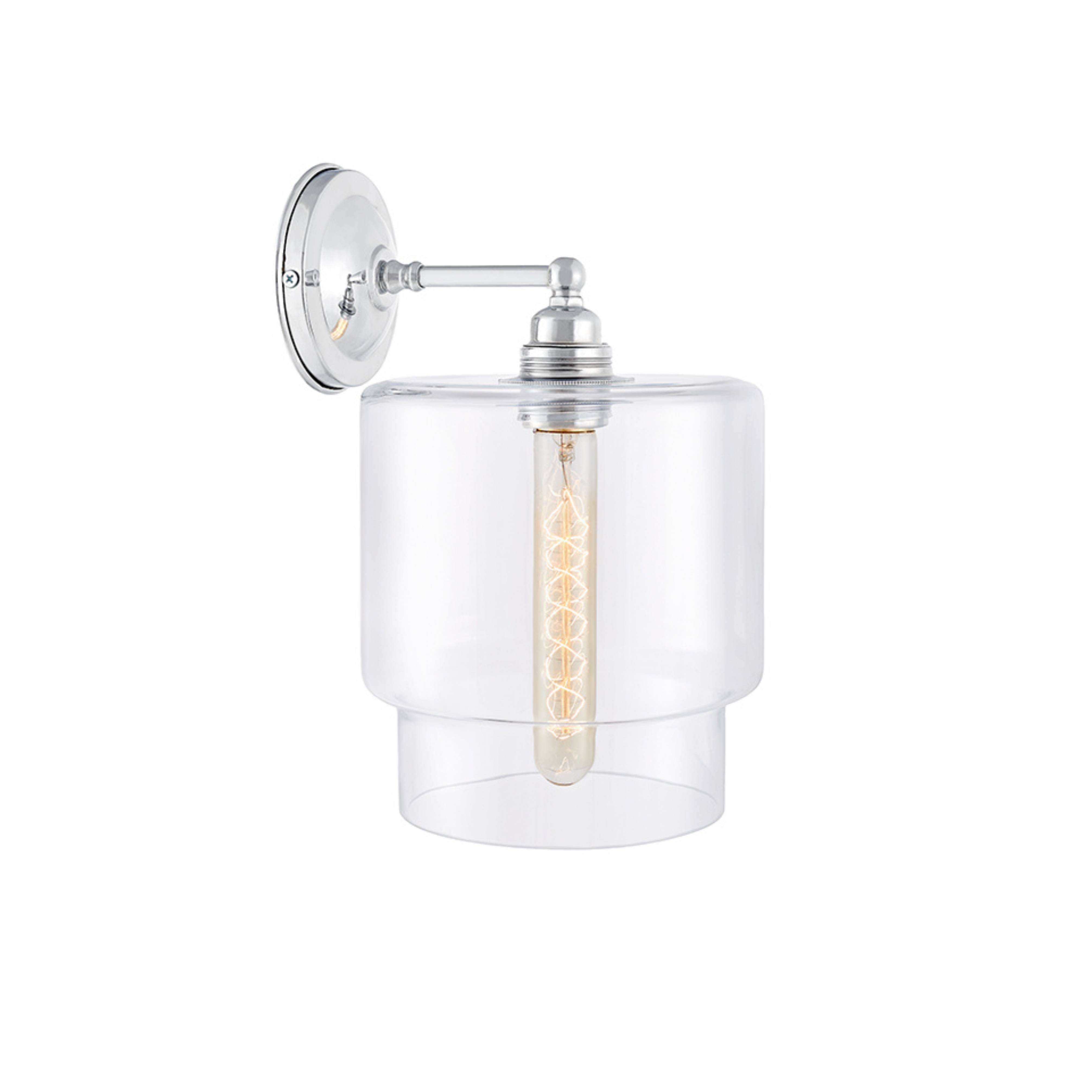 LONGIS IV wall lamp transparent with shiny chrome