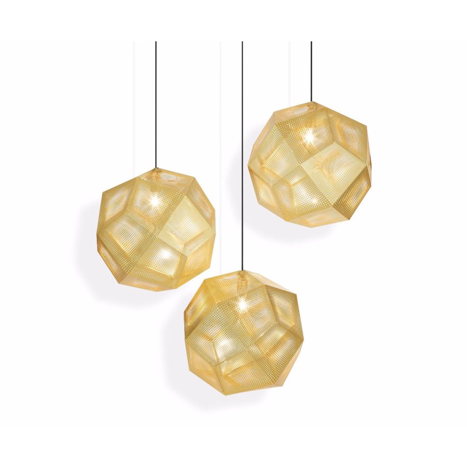 Hanging lamp brass etch