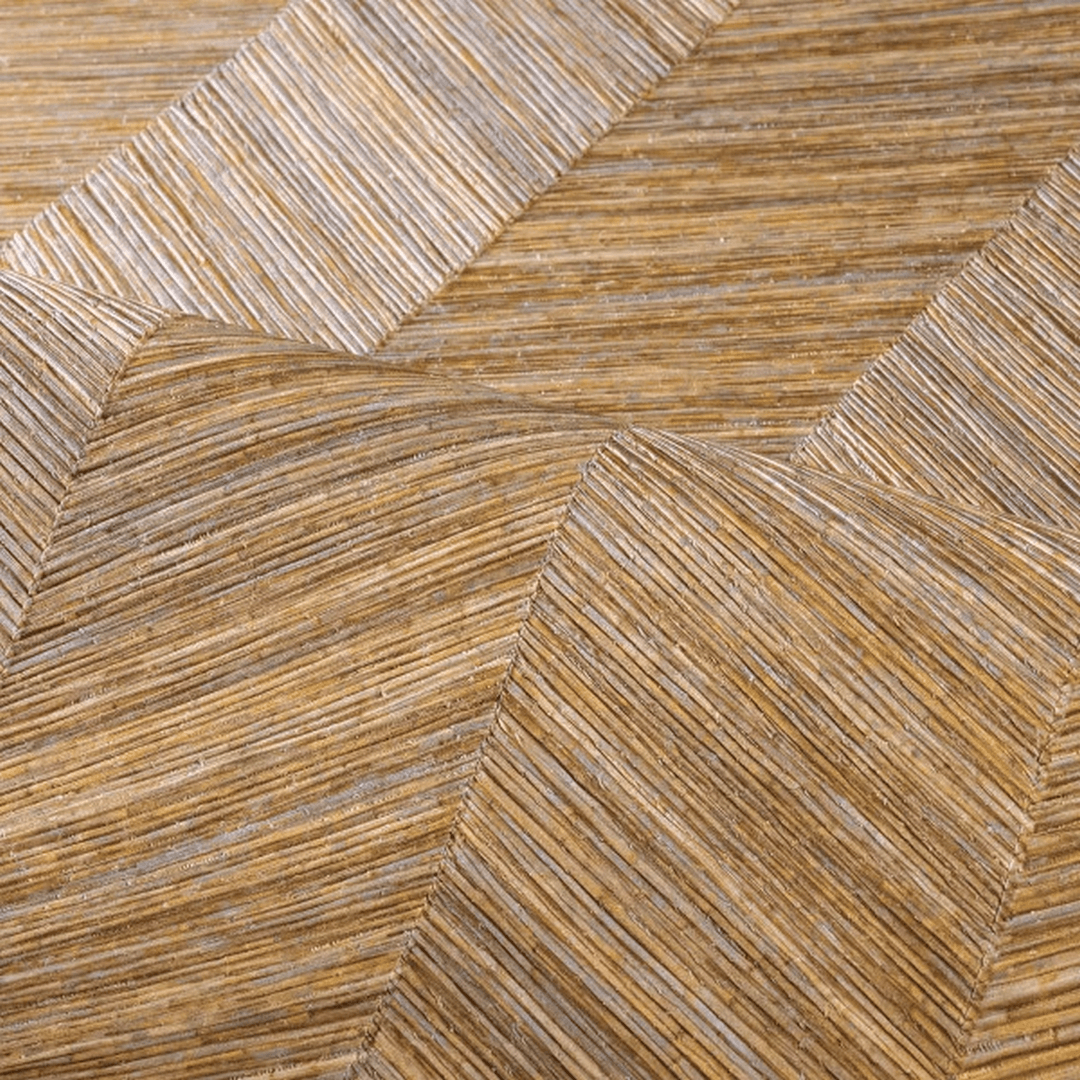 Tapete mit Fischgrätmuster OCOTEA - OCRE Honig