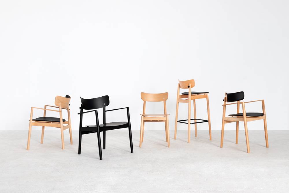 Chair with armrests NOPP B-1803/1 Solita beech wood