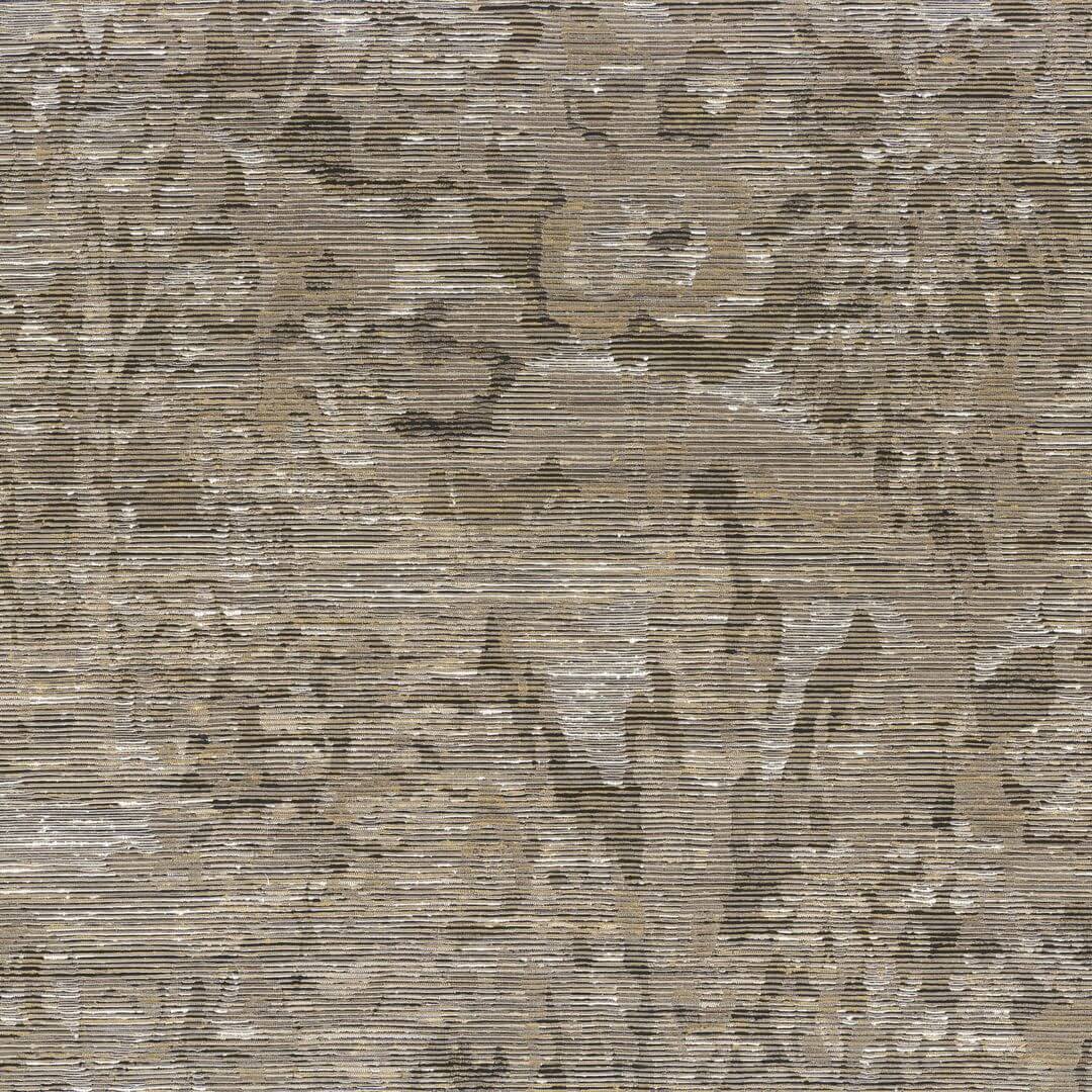 Textile wallpaper with a plant pattern VERDURE - TAUPE brown-gray