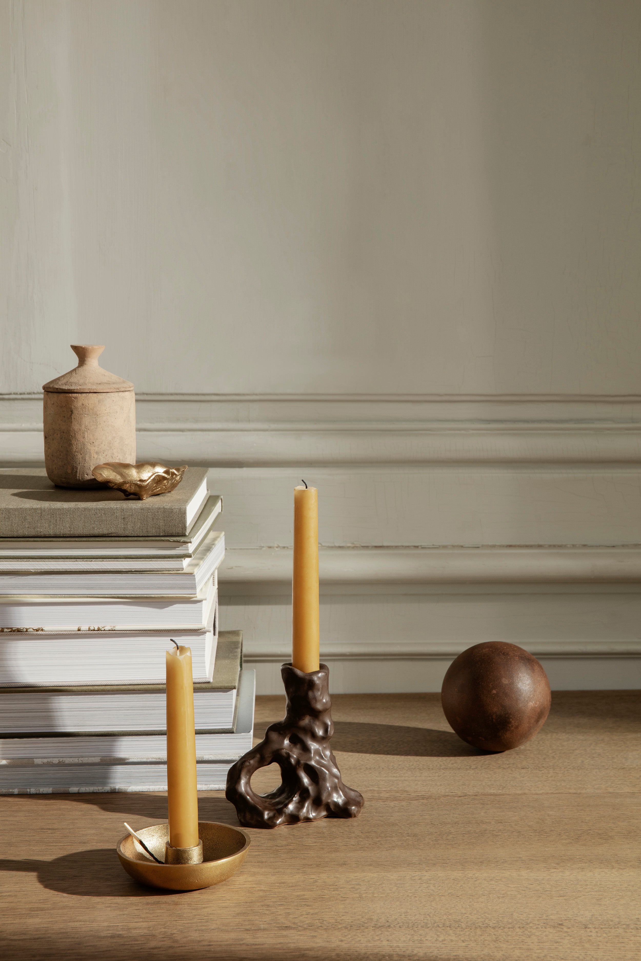 Bowl candlestick Single brass