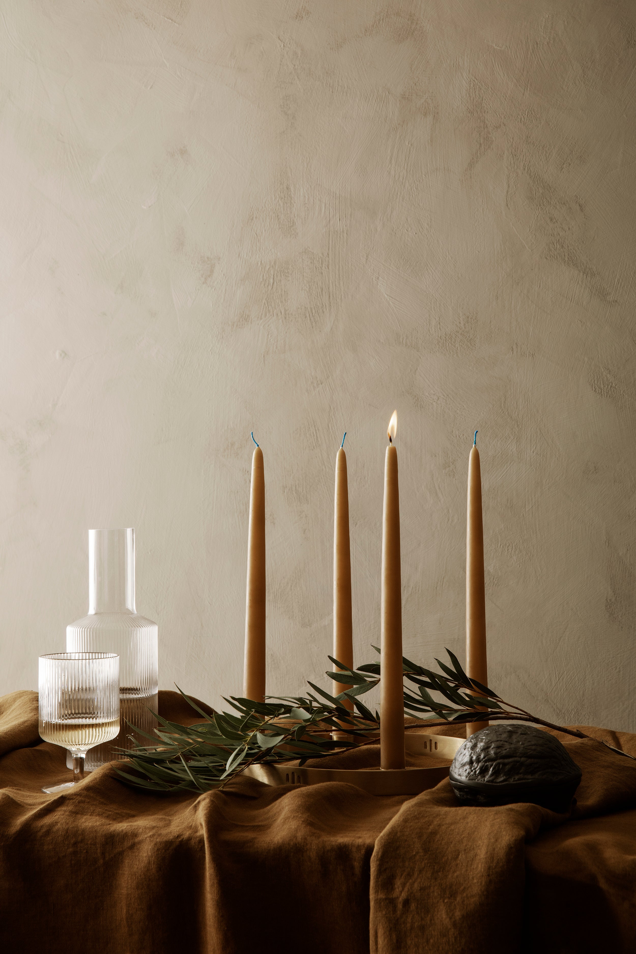 CIRCLE brass candlestick