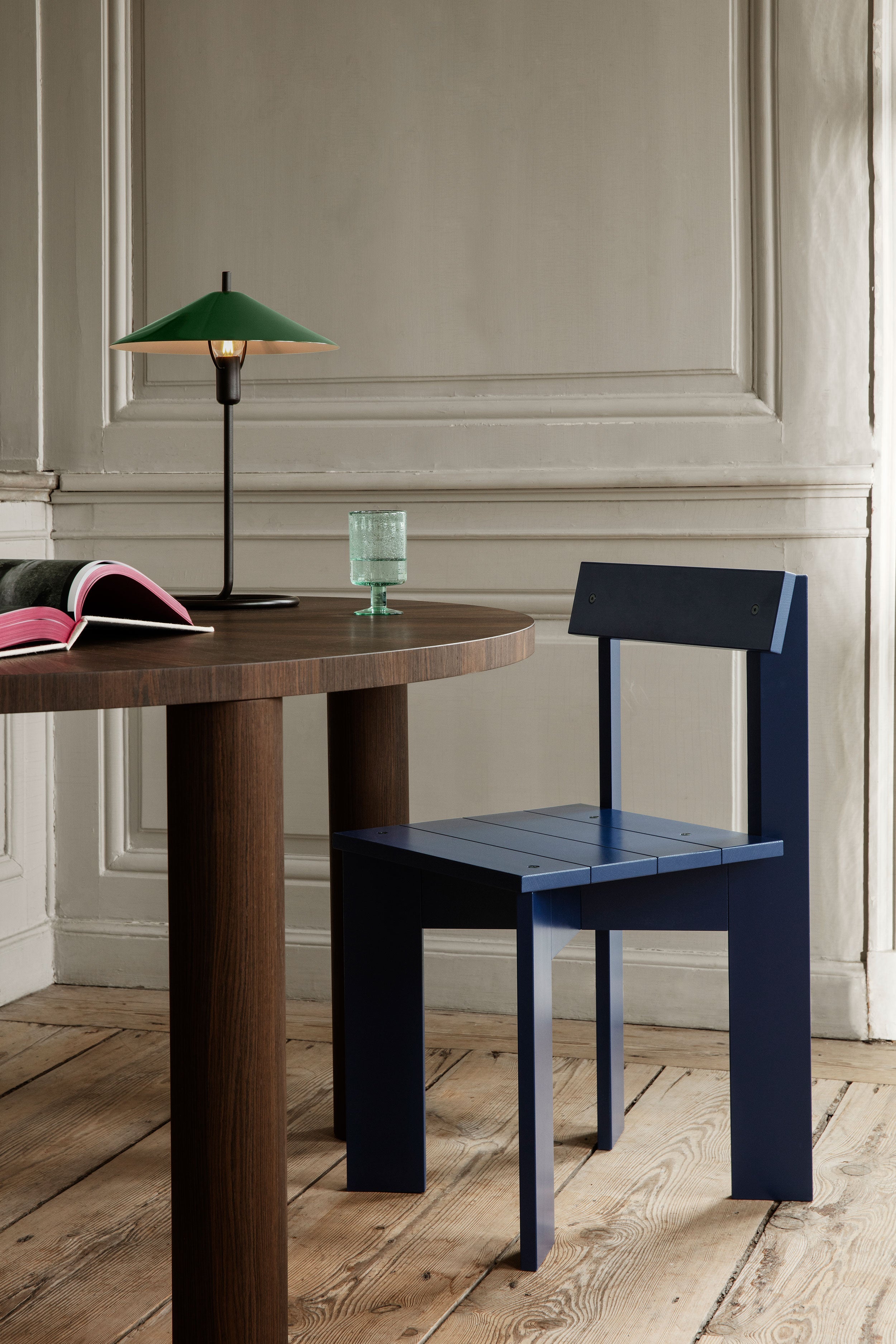 Stuhl ARK blau Buchenholz