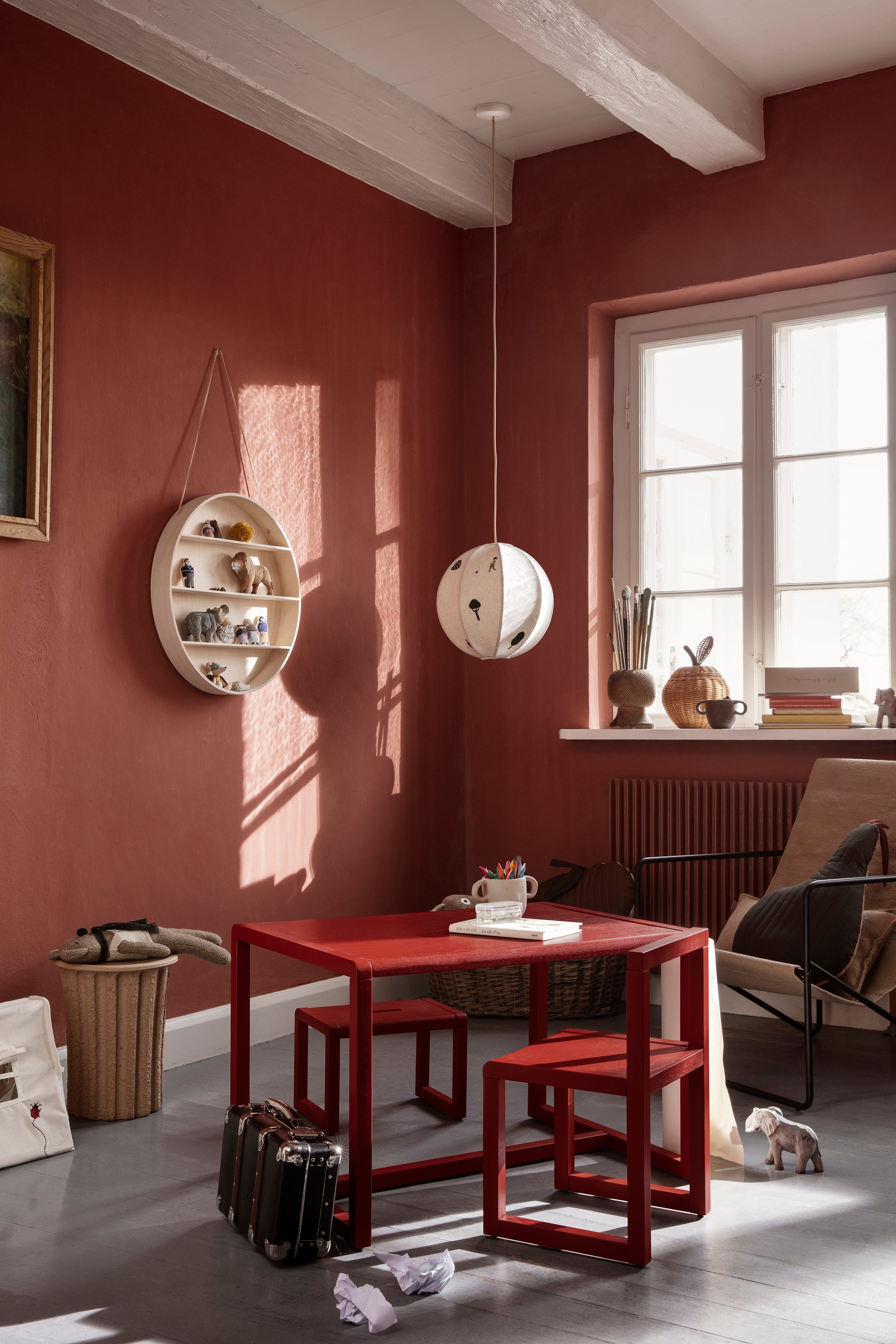 LITTLE ARCHITECT children's stool red