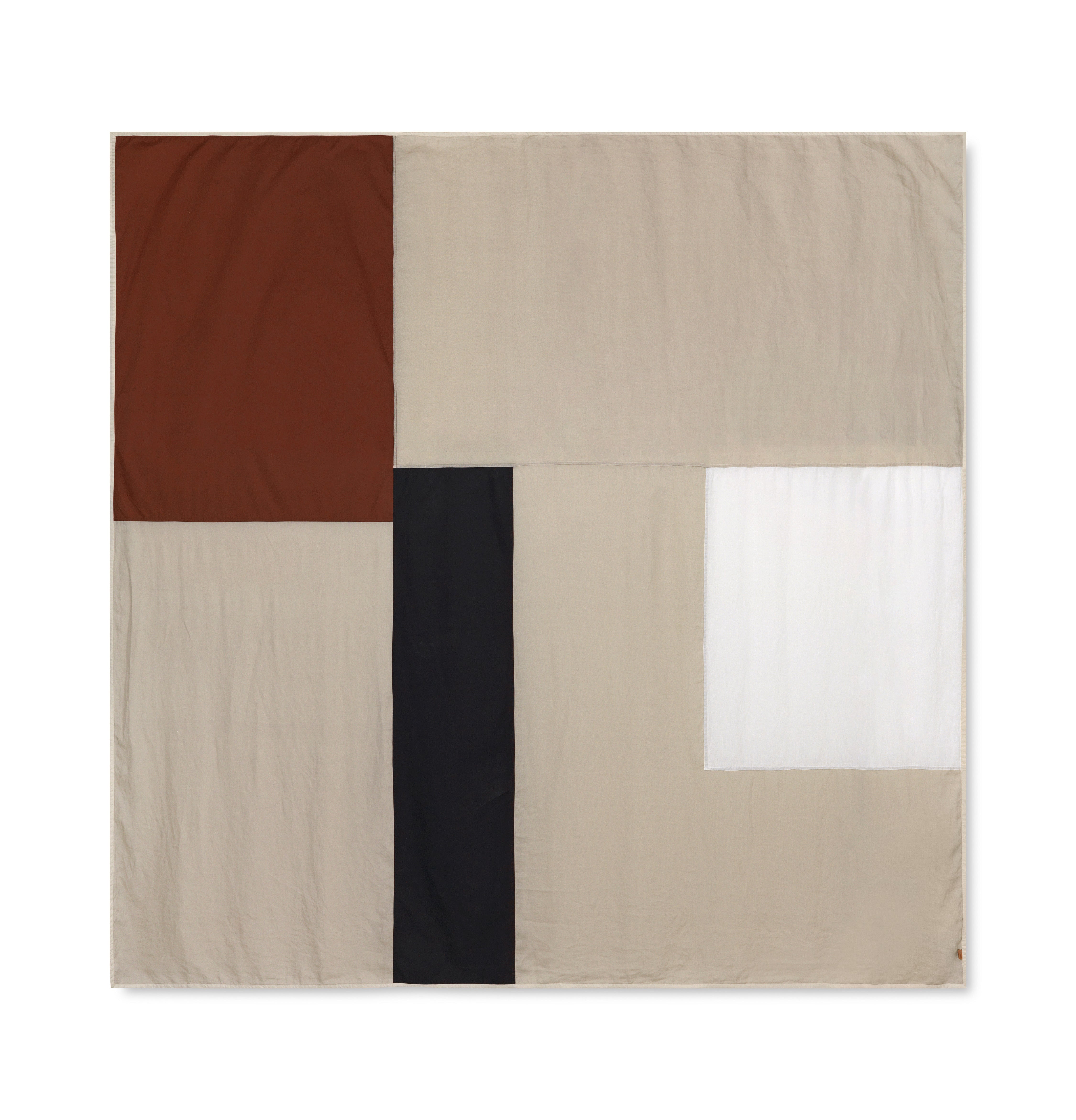 PART bedspread in burgundy with beige