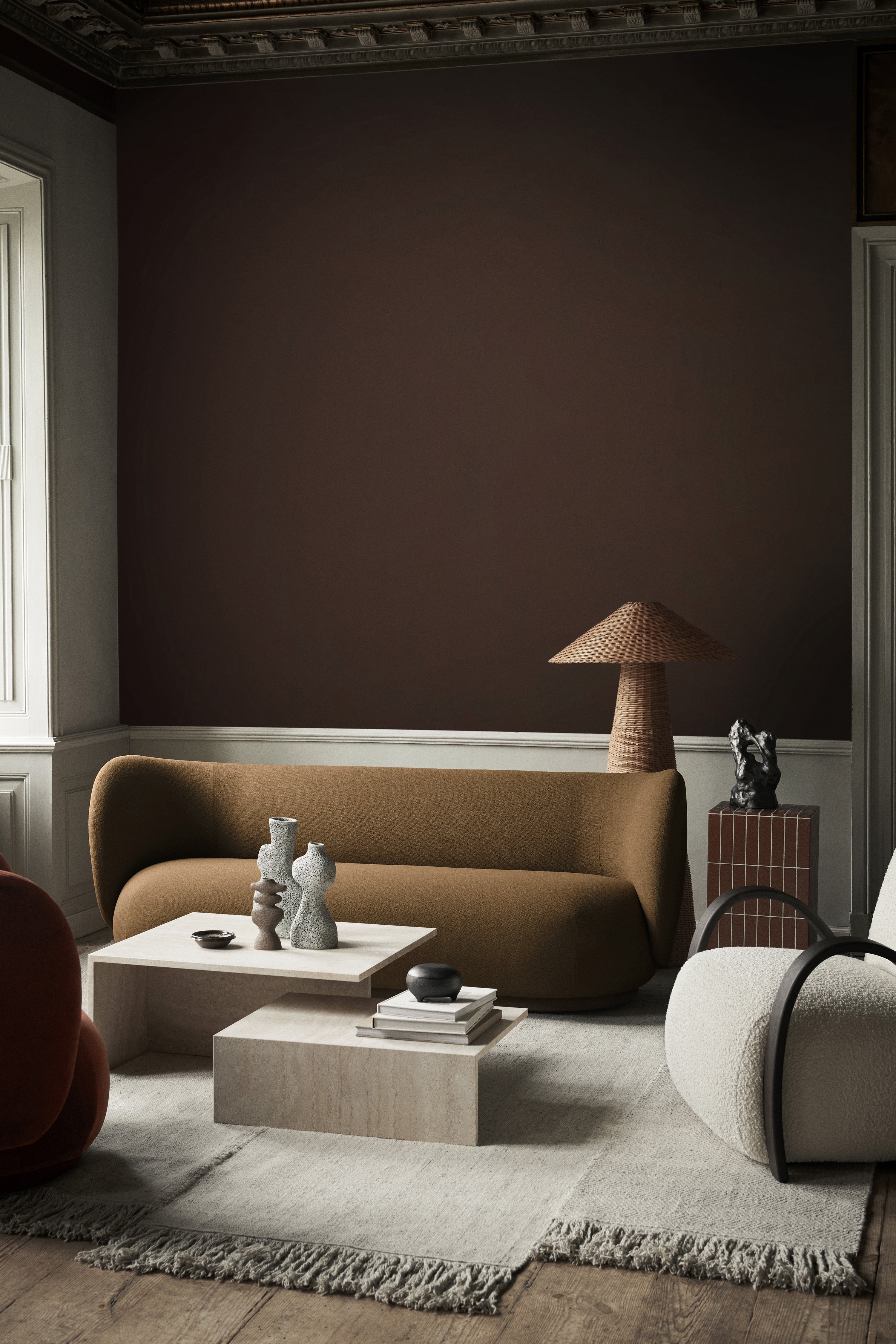 Dou Rattan floor lamp